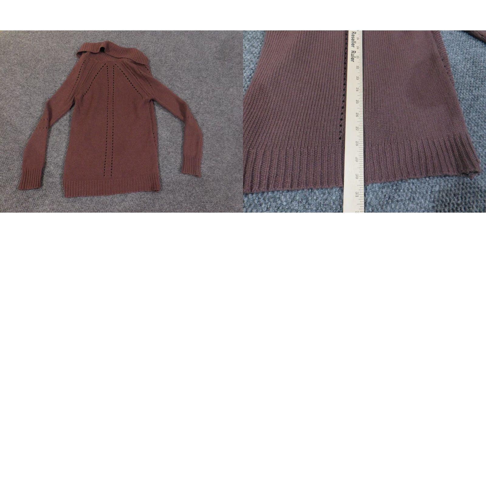 Loft LOFT Sweater Pullover Cowl Neck Knit Long Sleeve Wool Acrylic Purple Small Regular Women" Size S / US 4 / IT 40 - 8 Thumbnail