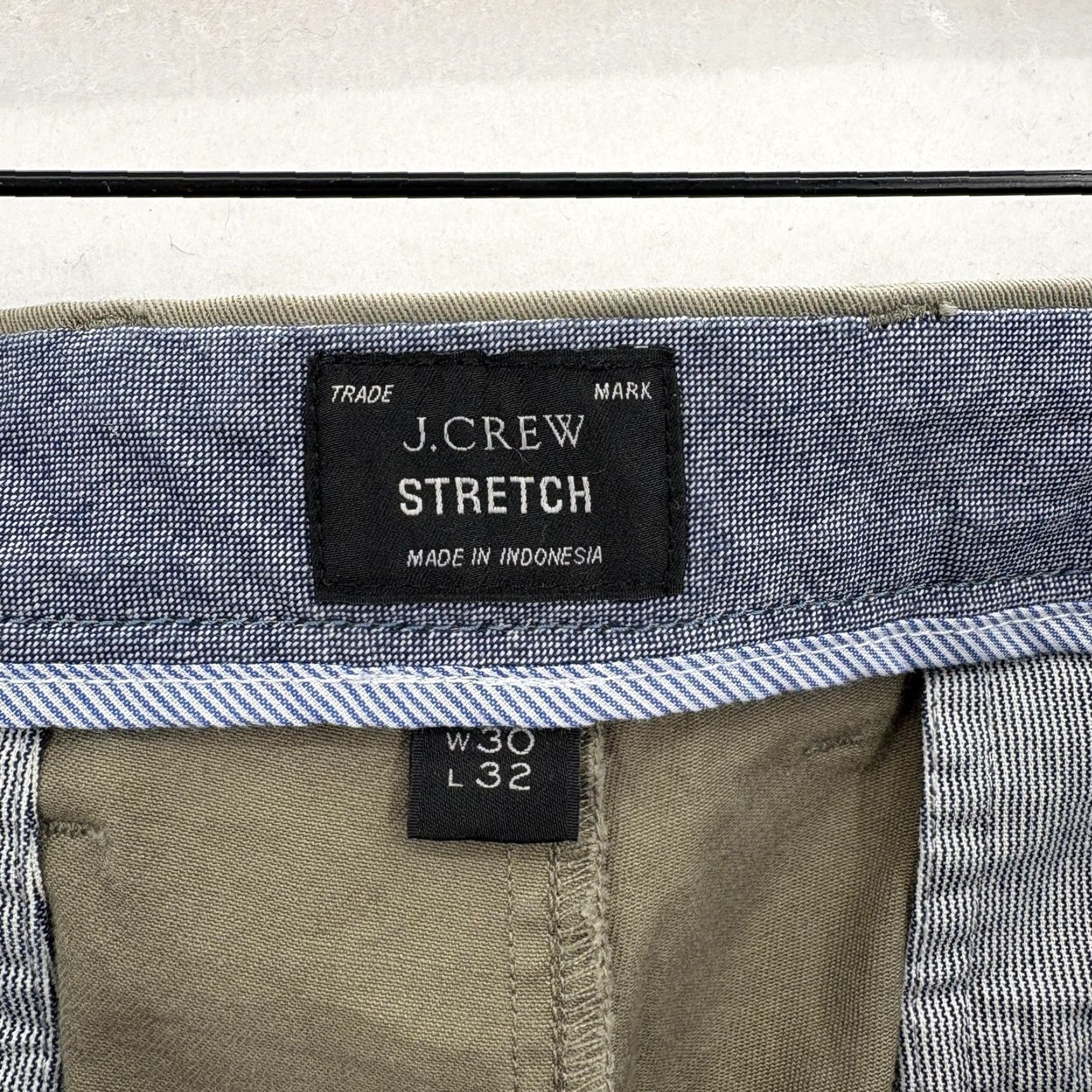 J.Crew J.CREW 484 Slim Pants Mens 30x32 Khaki Beige Stretch Chino Casual Preppy Travel Tapered Flat Front Pockets Zip Front Tailored Mens Size US 30 / EU 46 - 4 Thumbnail