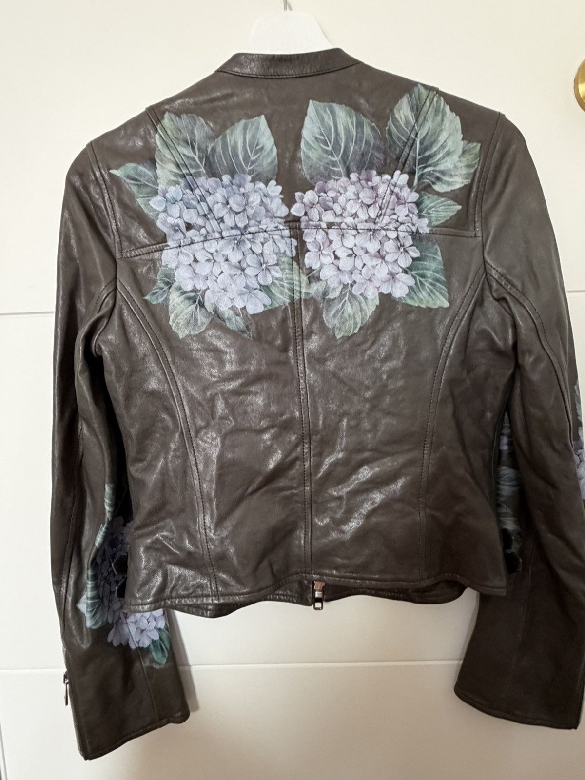 Dolce & Gabbana Dolce & Gabbana Hydrangea Leather Biker Jacket IT 40 (S/M) Size M / US 6-8 / IT 42-44 - 8 Thumbnail