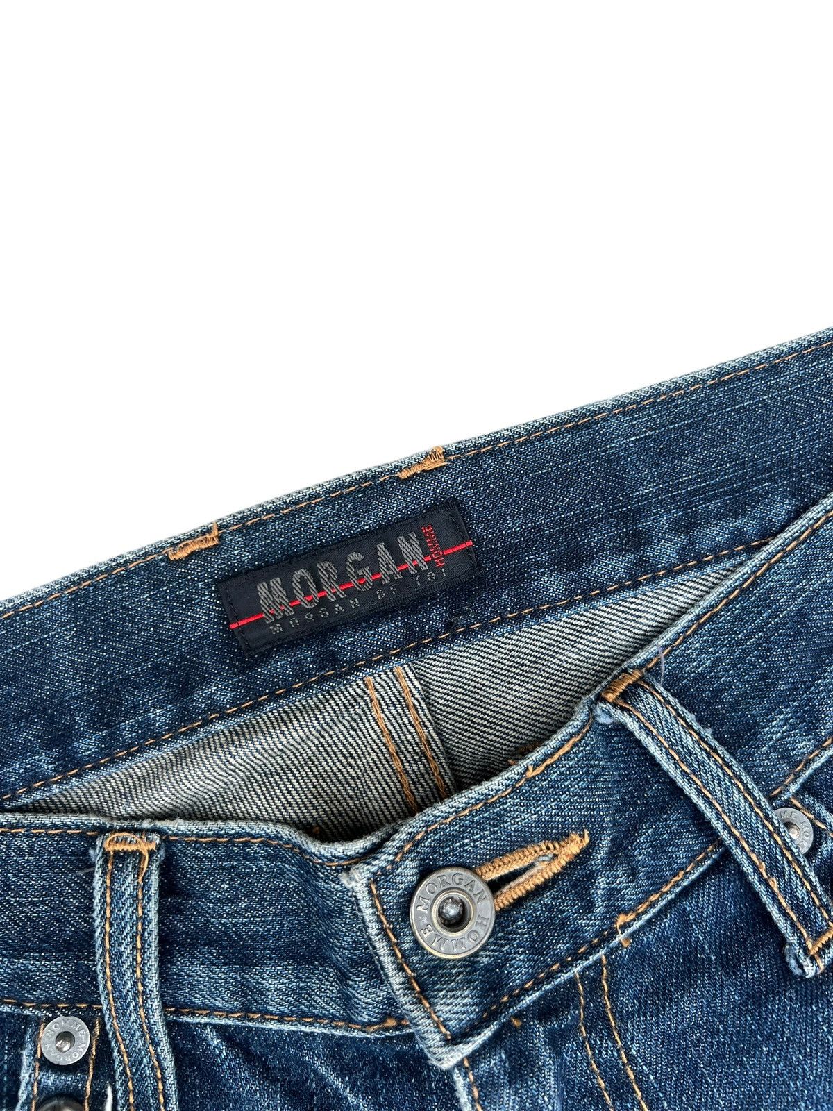 Morgan Homme Morgan Homme Japan Flap Pocket Distress Denim Flare Jeans Size US 31 - 5 Thumbnail
