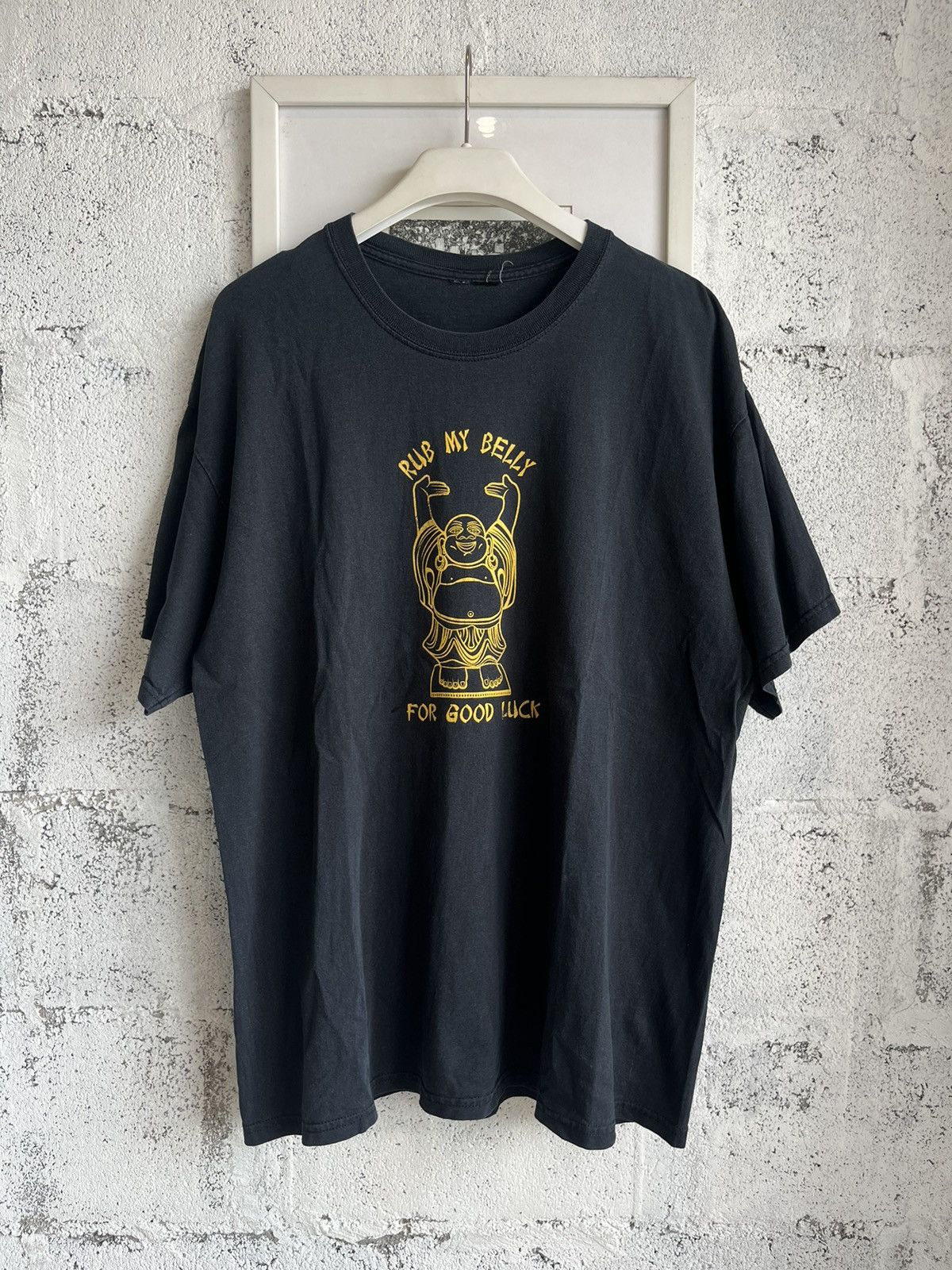 Designer × Other RUB MY BELLY FOR GOOD LUCK funny Tshirt Size US XL / EU 56 / 4 - 2 Thumbnail