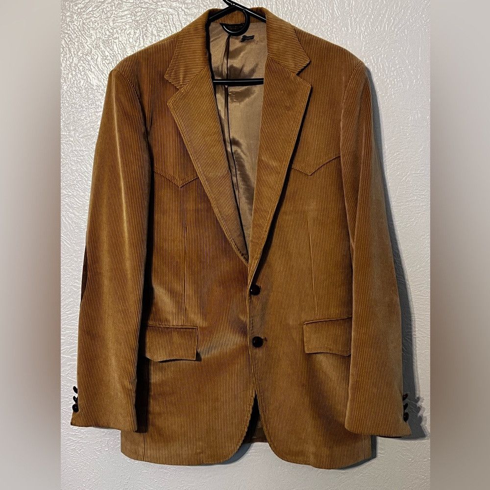 Levi's Vintage Levi’s Western Wear Corduroy Blazer Sport Coat Patc Size 40L - 1 Thumbnail