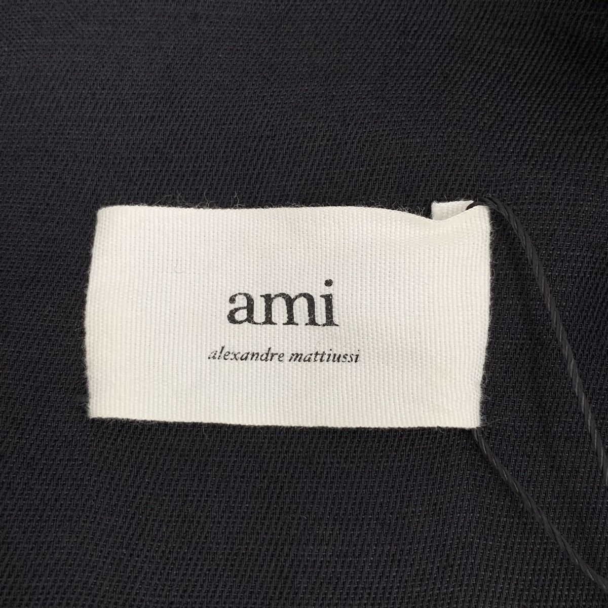 AMI Ami, Black Lapel Short Sleeve Irregular Hem Dress K26WX Size S / US 4 / IT 40 - 6 Thumbnail