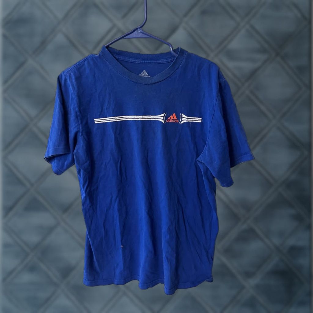 Adidas Adidas Originals Men's T-Shirt Blue Size Medium Crew Neck Short Sleeve Logo Tee Size US M / EU 48-50 / 2 - 1 Thumbnail