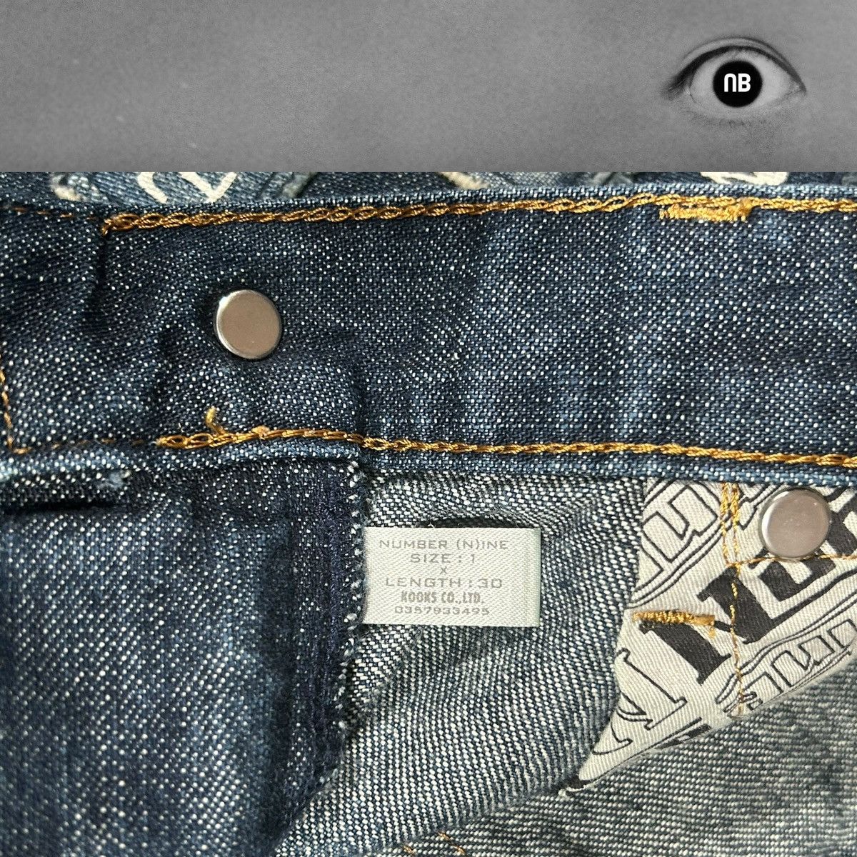 Number (N)ine Number (N)ine S/S02 The Modern Age Patch Denim Jeans Blue Size US 30 / EU 46 - 5 Thumbnail