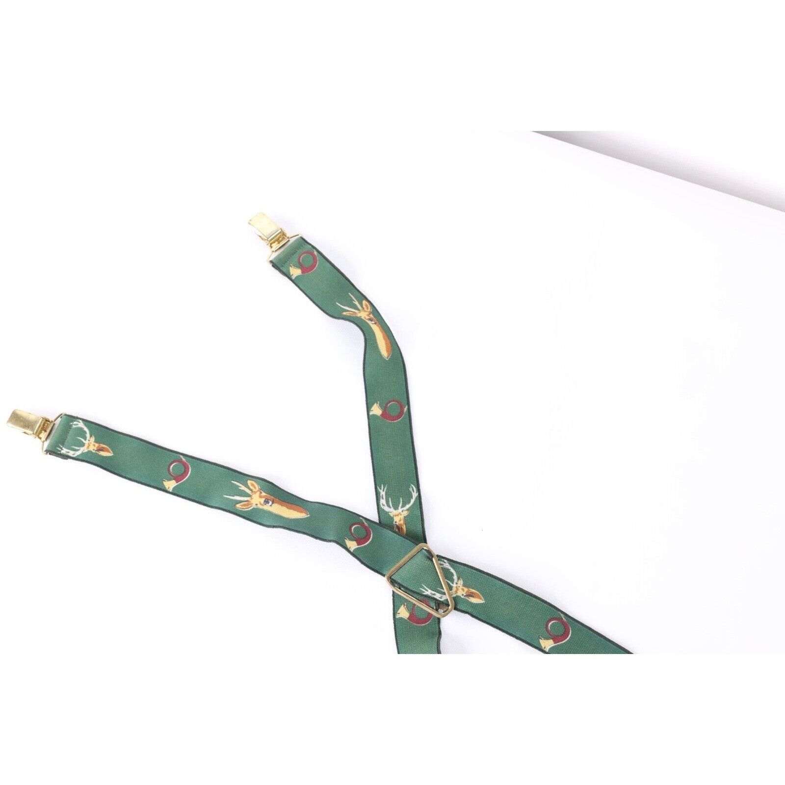 Vintage Vintage 90s Streetwear Deer Buck Bugle Horn Pants Suspenders Size ONE SIZE - 2 Thumbnail