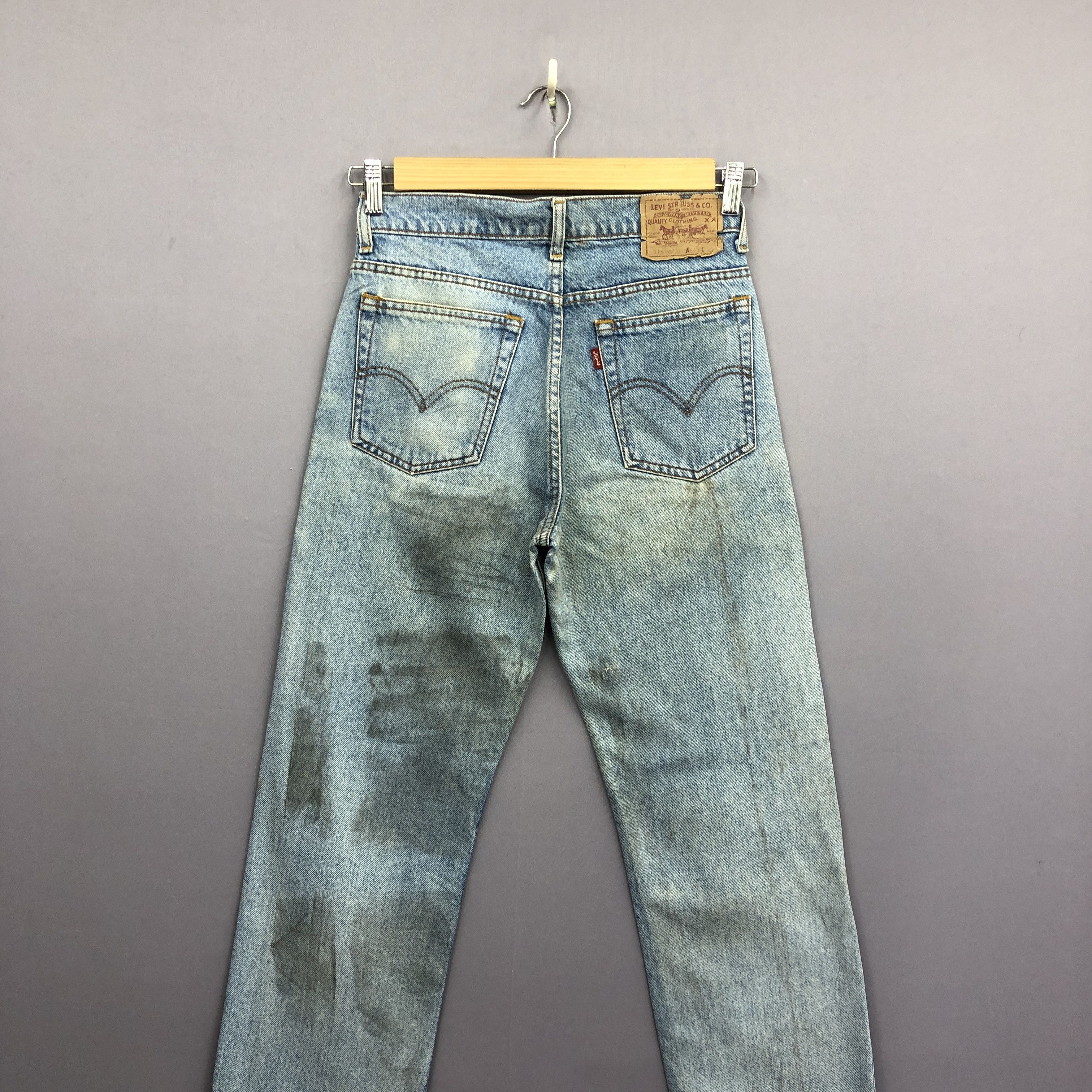Levi's 90s Dirty Levis 515 Faded Stone Wash Jeans Light Wash Denim Size 28" / US 6 / IT 42 - 4 Thumbnail