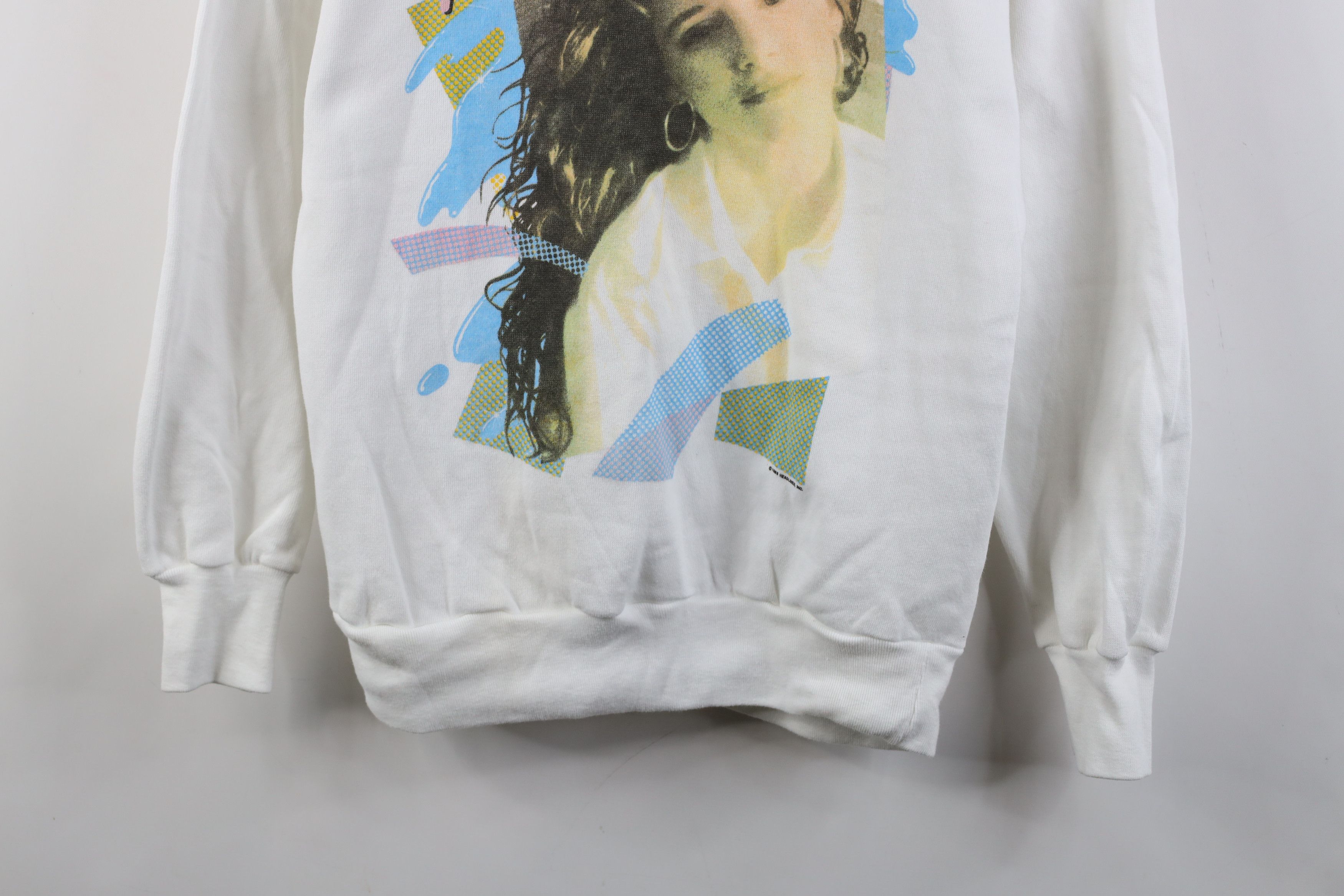 Vintage Vintage 80s Pop Singer Tiffany Crewneck Sweatshirt White USA Size M / US 6-8 / IT 42-44 - 3 Thumbnail