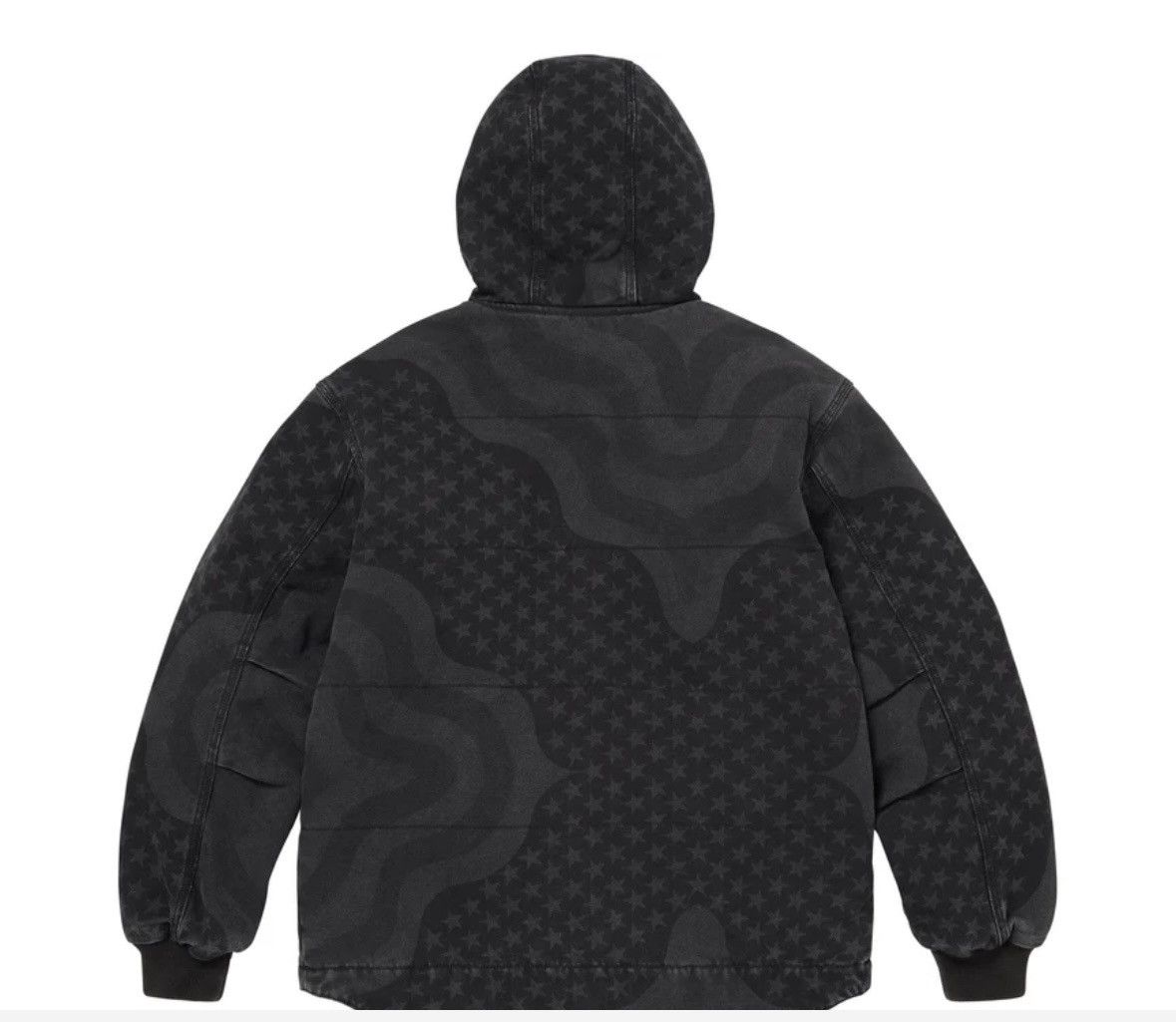 Supreme Supreme Flag Quilted Hooded Work Jacket Black Size US L / EU 52-54 / 3 - 4 Thumbnail