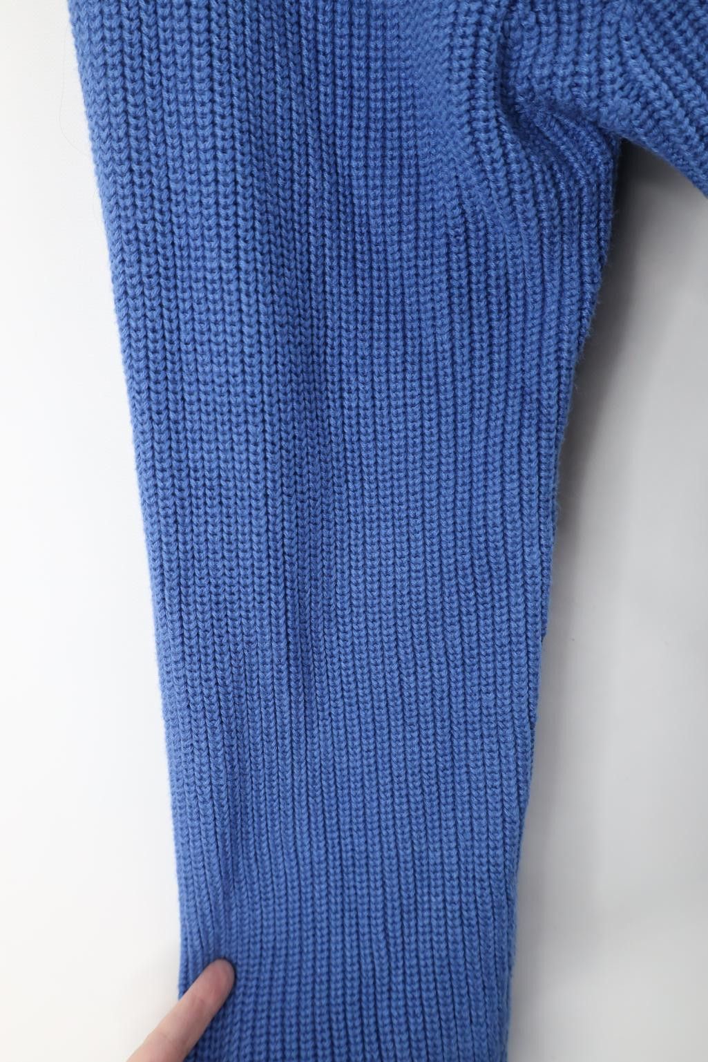Lands' End Vintage 90s Lands End Ribbed Knit Crewneck Sweater Blue USA Size US L / EU 52-54 / 3 - 6 Thumbnail
