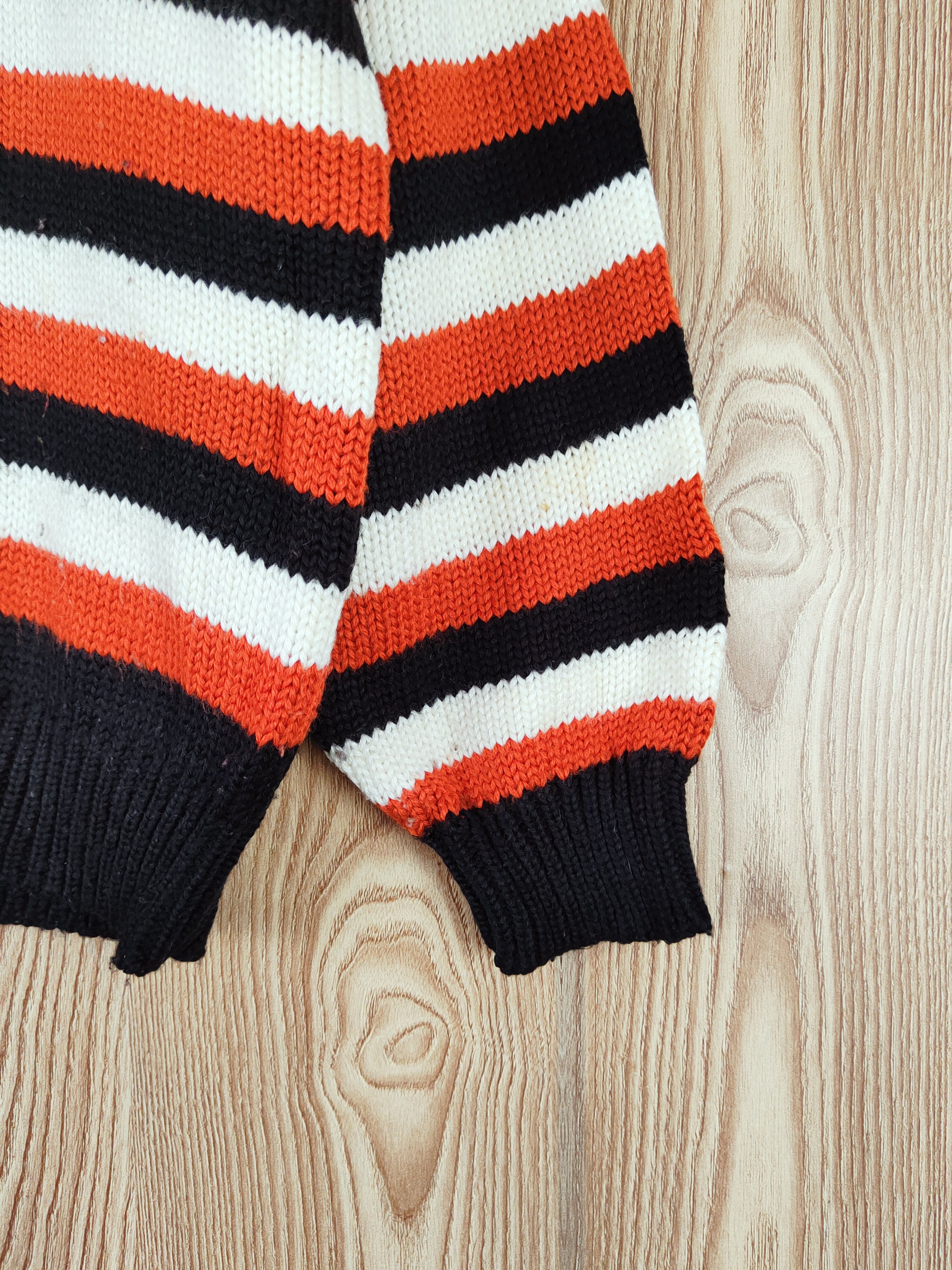 Japanese Brand × Vintage Girlfriend Black Orange Stripe Knitwear Sweatshirts #W750 Size US M / EU 48-50 / 2 - 6 Thumbnail
