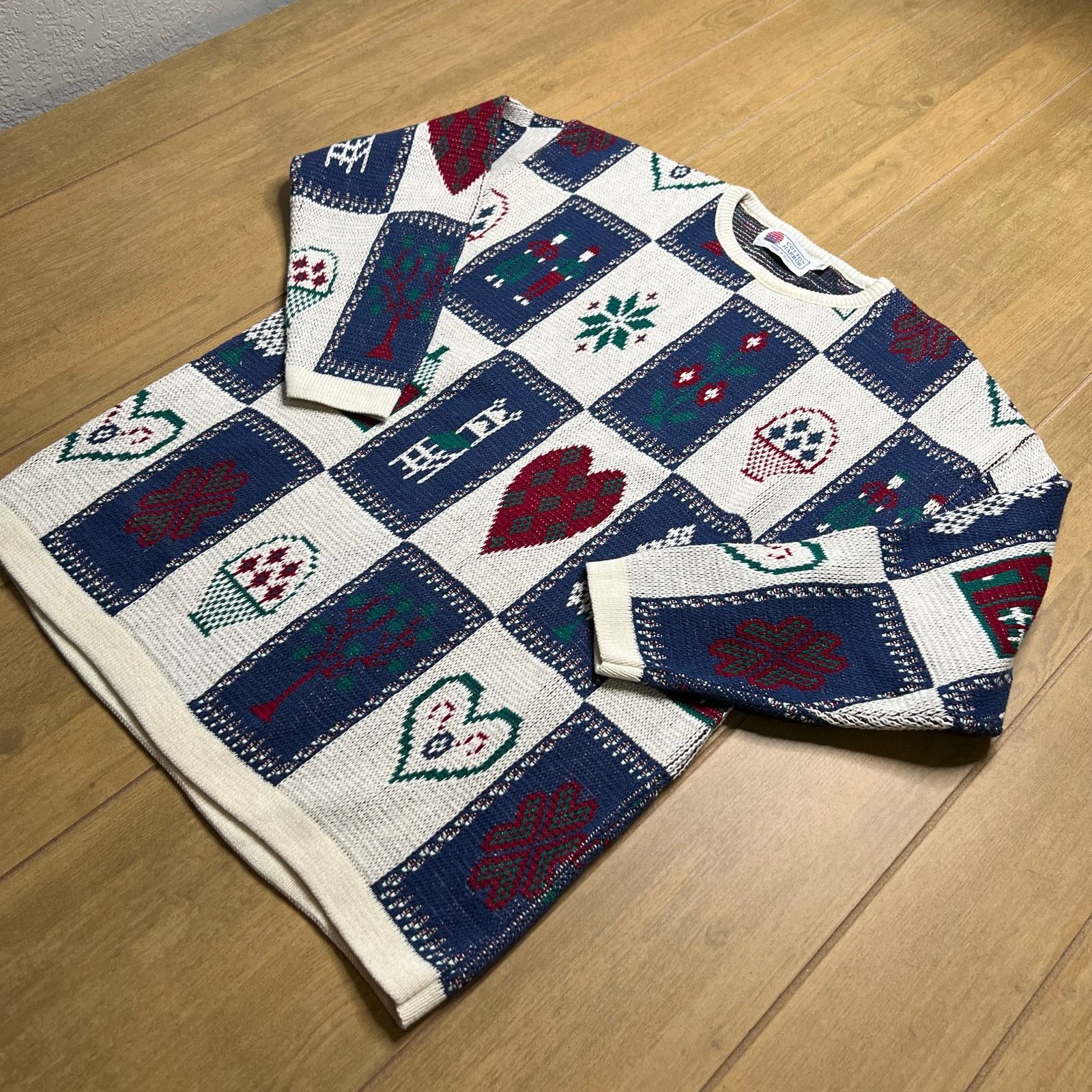 Vintage Vintage Cotton Harbor Sweater USA Made Patchwork PS women Size S / US 4 / IT 40 - 11 Thumbnail