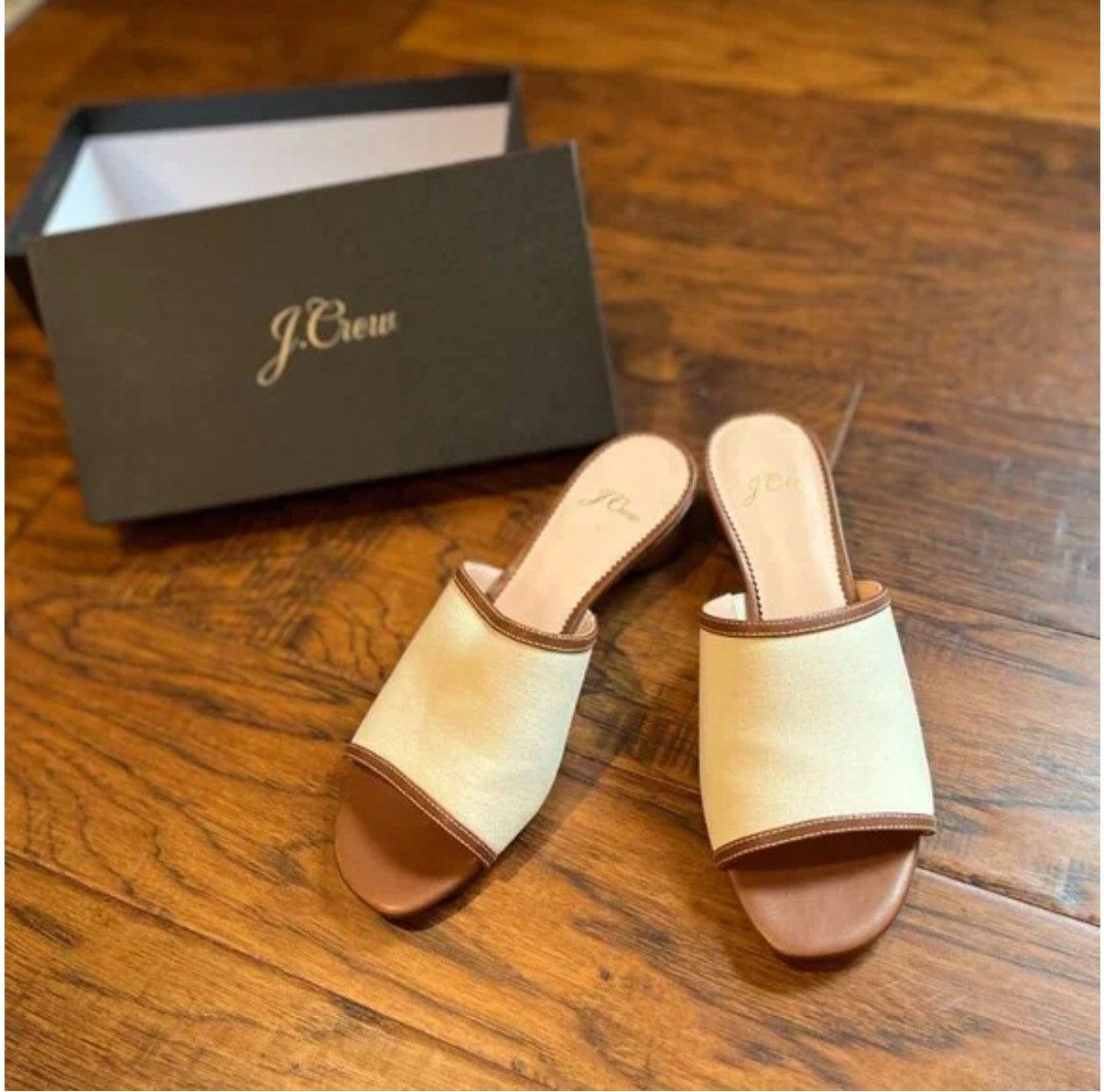 J.Crew J. Crew Canvas Slides with rounded Heel: Size 8 Size US 8 / IT 38 - 2 Thumbnail
