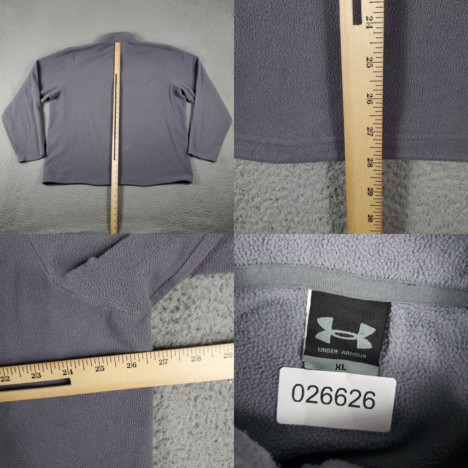 Under Armour Under Armour Sweater Mens XL Gray Fleece Pullover 1/4 Zip Sweatshirt Athletic Comfort Long Sleeve Mock Neck Logo Size US XL / EU 56 / 4 - 8 Thumbnail