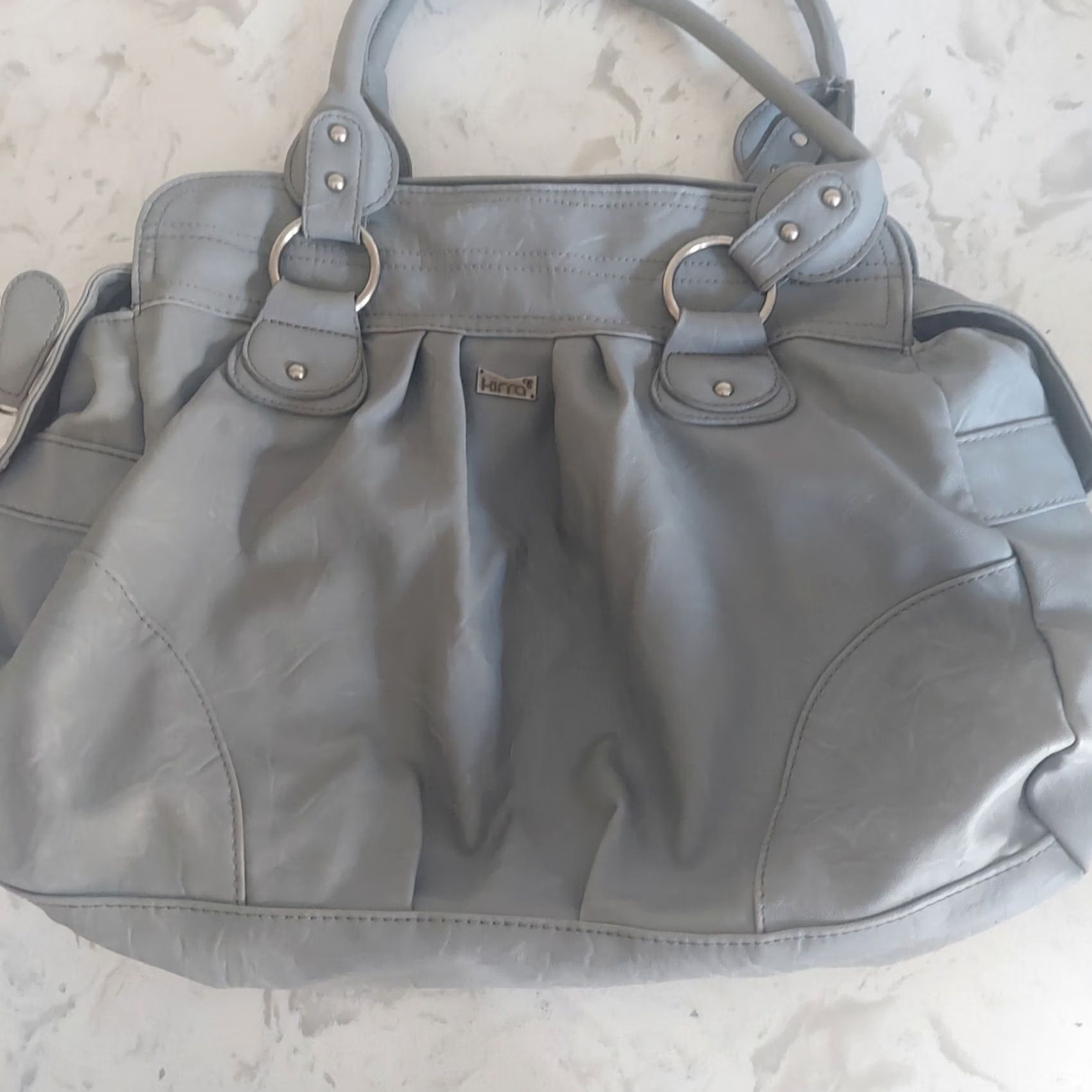 Vintage Kirra Shoulder Bag Women Gray Medium Polyester Zip Size ONE SIZE - 7 Thumbnail