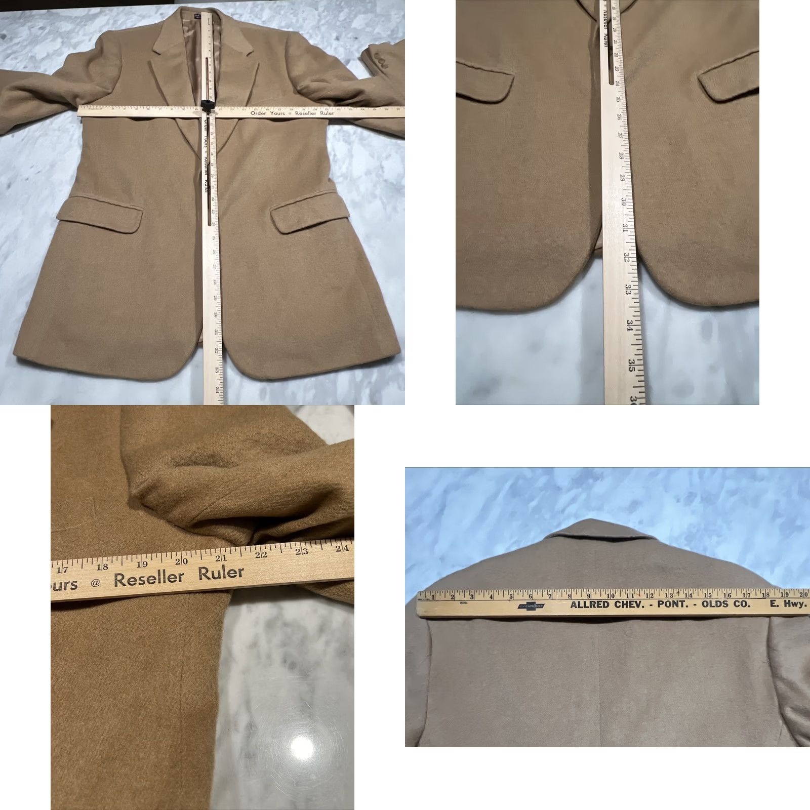 Vintage VINTAGE J.G. Hook Blazer Men's Large Camel Fabric Woven Hungary Size 42R - 8 Thumbnail