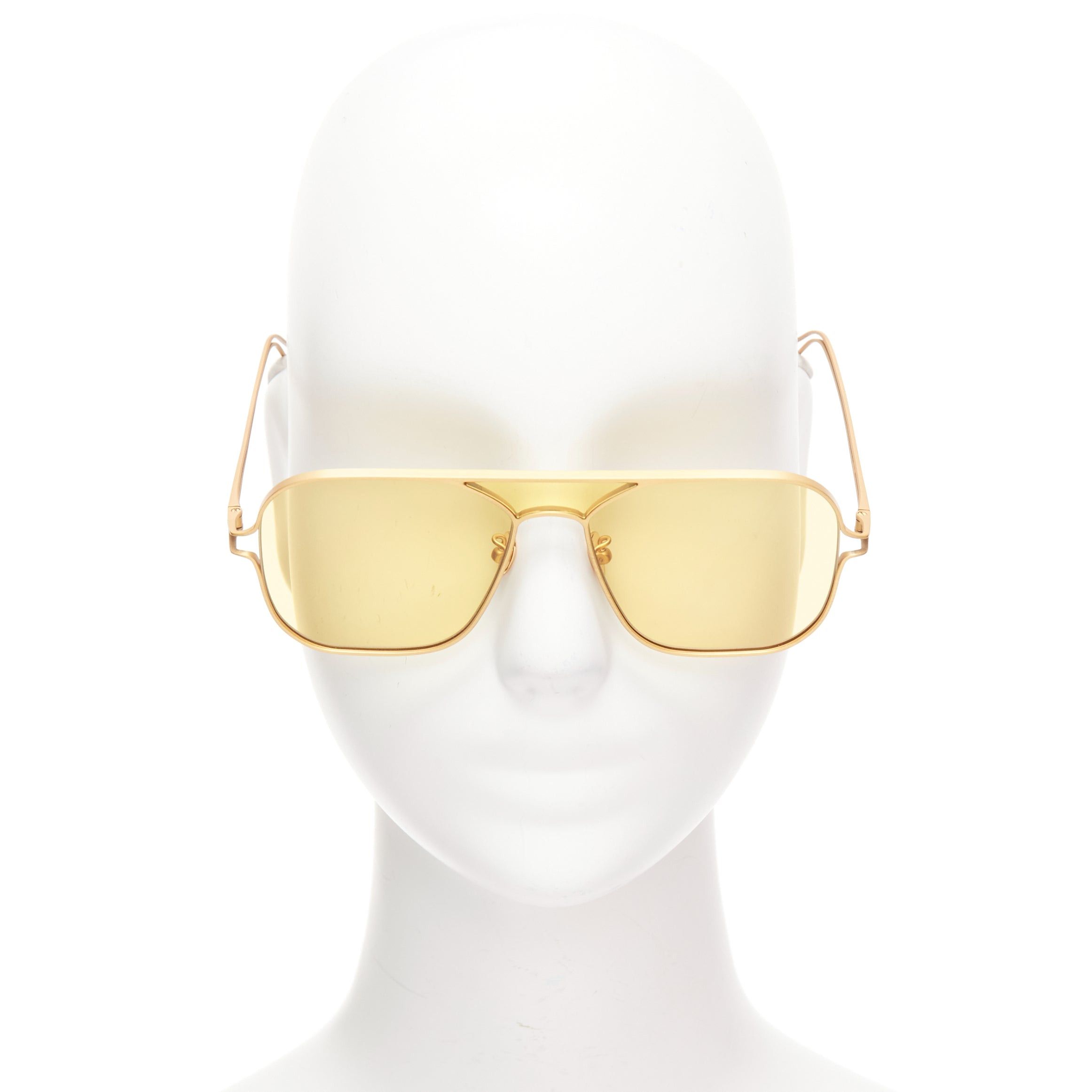 Regina Pyo RP-09 yellow gold aviator sunglasses