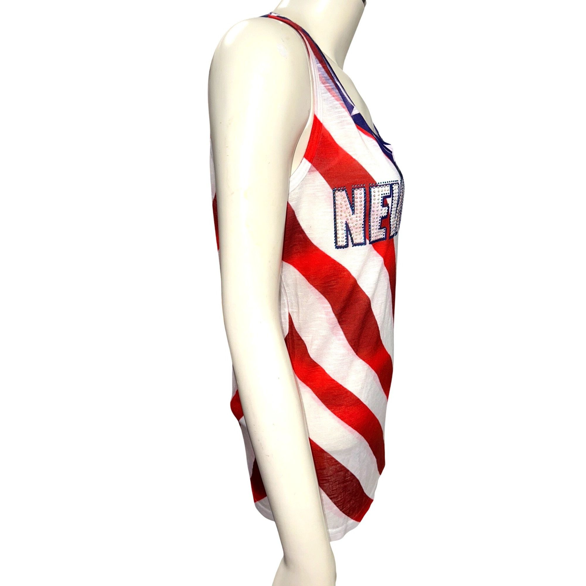 Other Sweet Gisele XLG American Flag Tank Top New York Rhinestone Size XL / US 12-14 / IT 48-50 - 7 Thumbnail