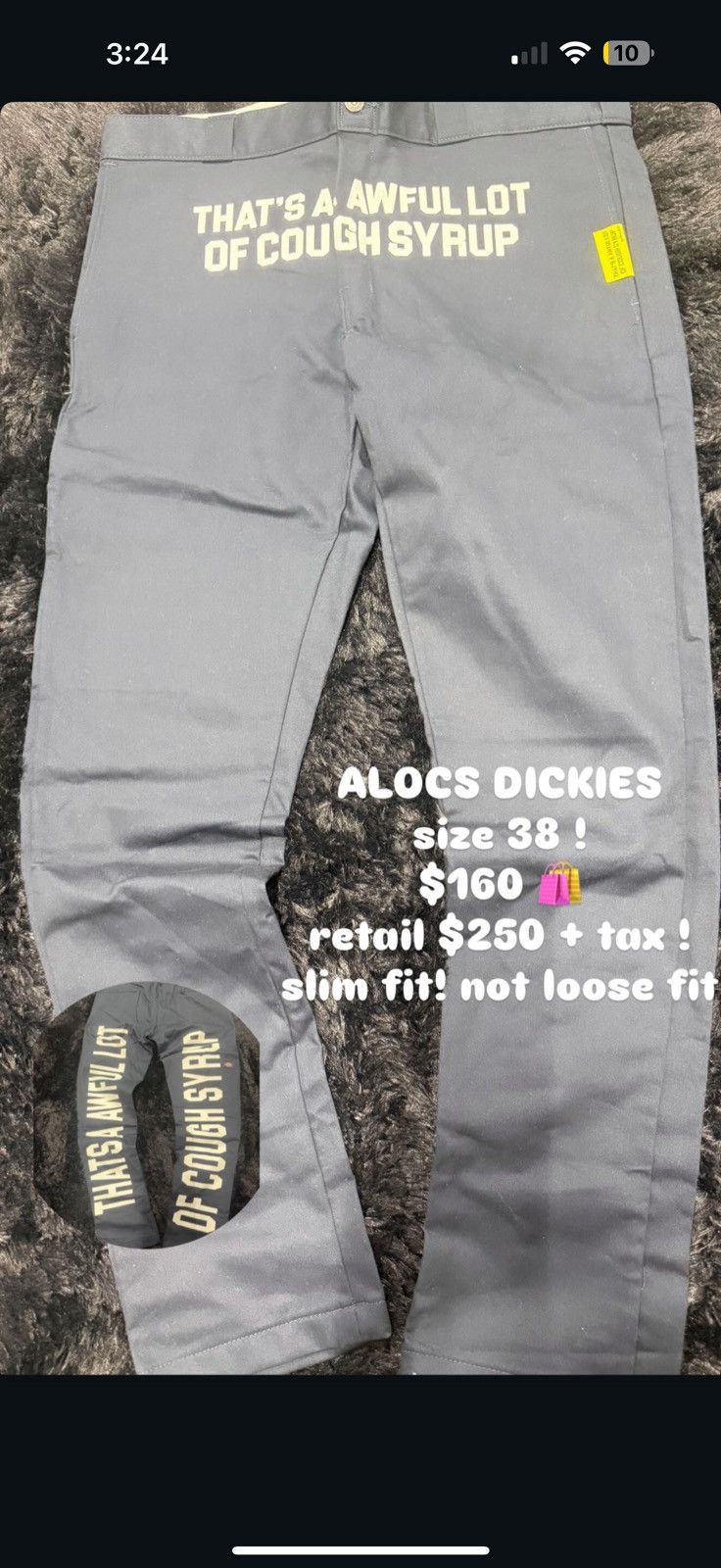 Awful Lot of Cough Syrup × Dickies Awful lot of cough syrup dickies size 38 Size US 38 / EU 54 - 1 Preview
