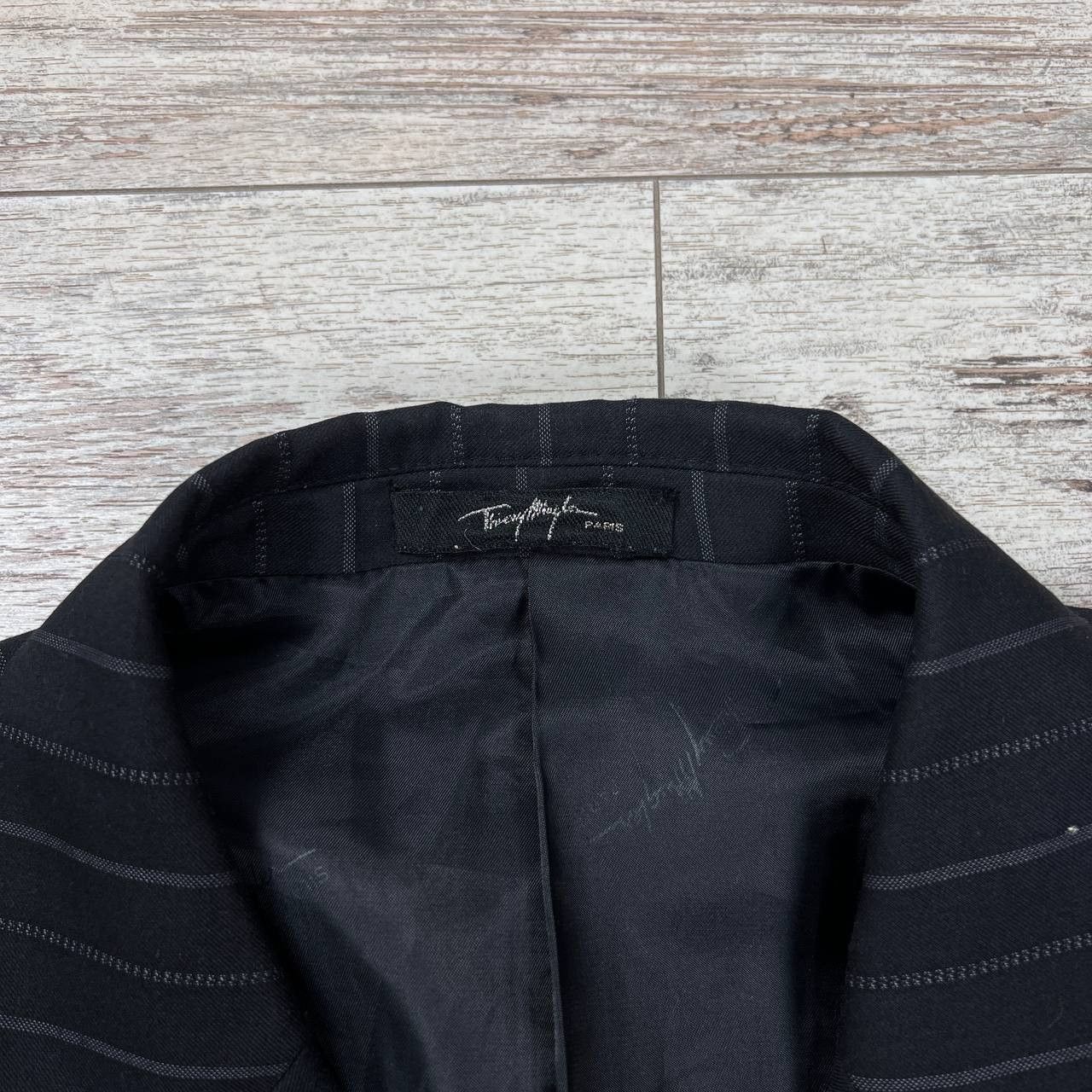 Mugler × Thierry Mugler Thierry Mugler Vintage Wool Striped Man's Blazer Jacket Size 54L - 7 Thumbnail