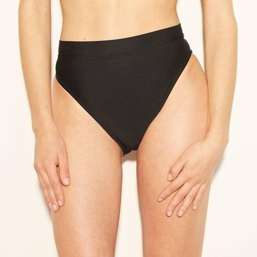 Other Shade & Shore Black Low Coverage Cheeky Bikini Bottoms Nylon Size ONE SIZE - 2 Thumbnail