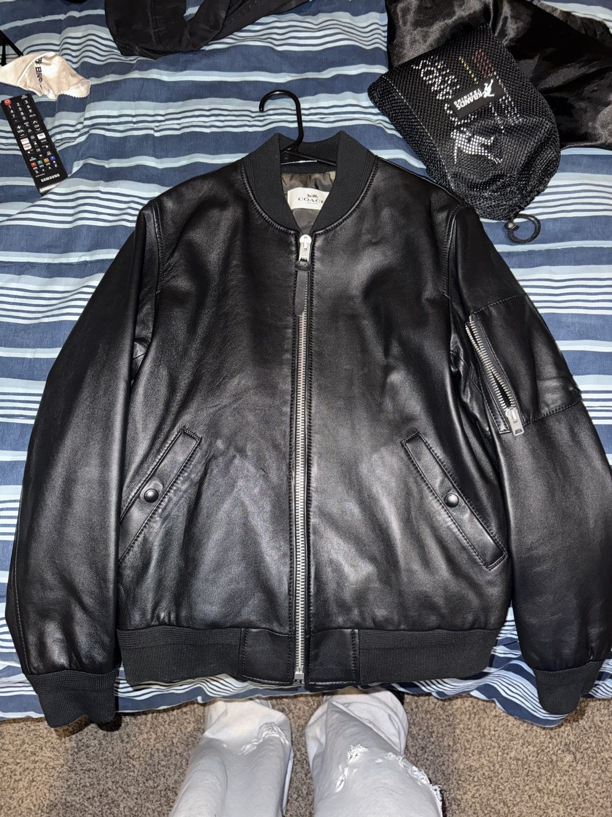 Coach Coach Leather Ma 1 Jacket Size US S / EU 44-46 / 1 - 4 Thumbnail