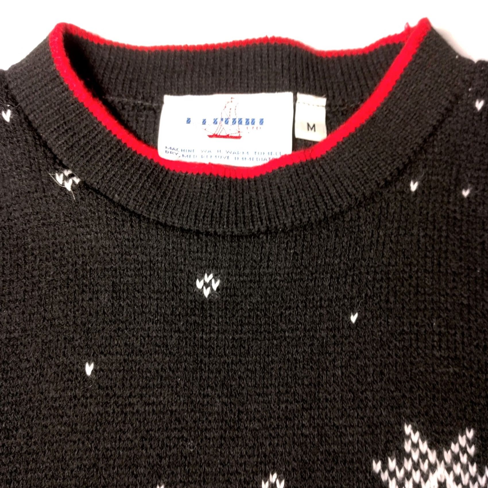 Vintage VINTAGE J.J. Poole Ugly Christmas Sweater Grannycore Glitter Snow Village Black M Womens Pullover Crew Neck Knit Holiday Season Size M / US 6-8 / IT 42-44 - 5 Thumbnail