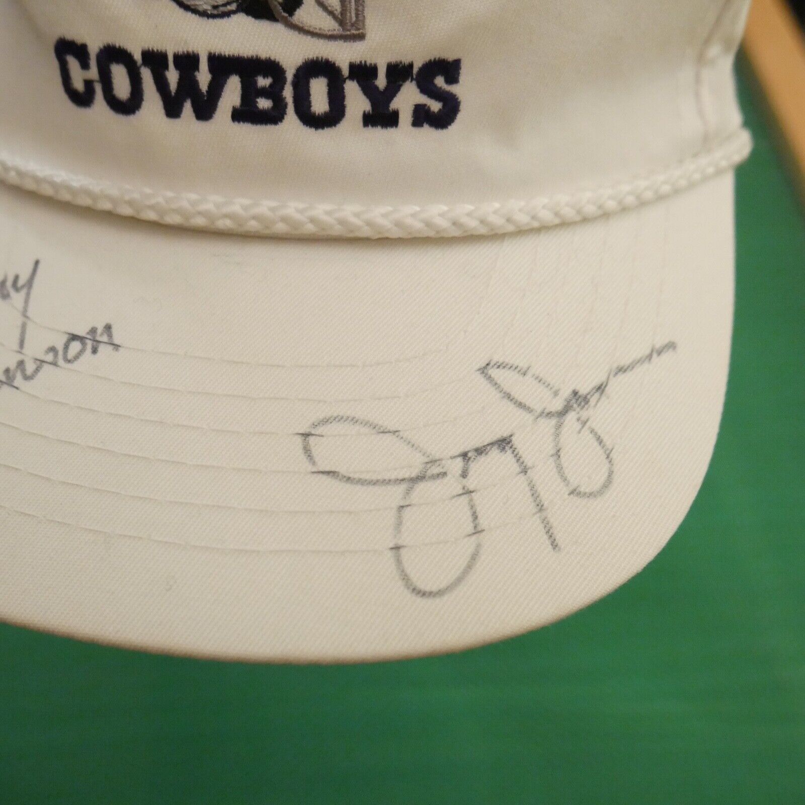 Vintage Dallas Cowboys Snapback Hat Jimmy Johnson Autograph
