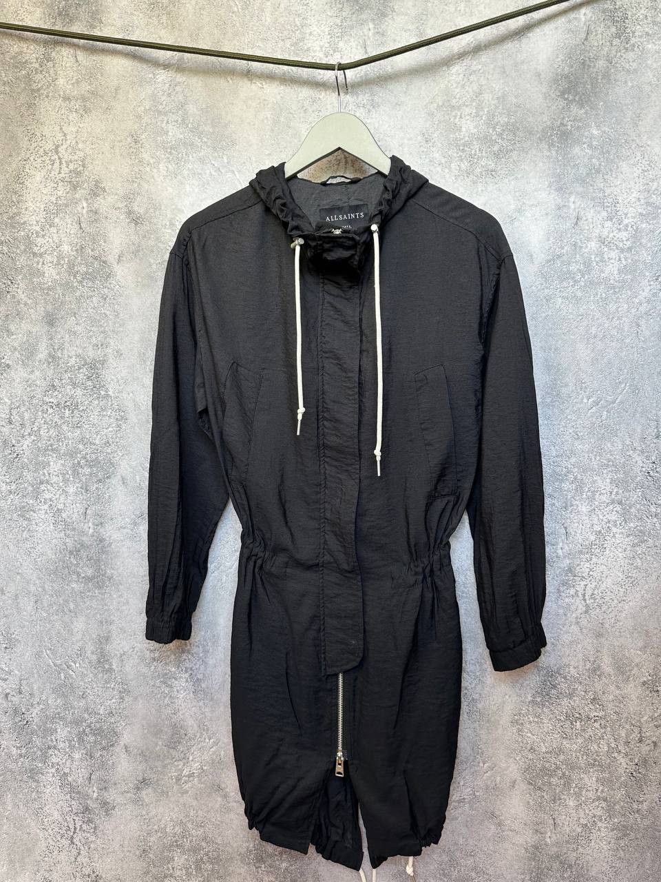 Allsaints Allsaints Calla Parka Avant-Garde Lightweight Black Jacket Size S / US 4 / IT 40 - 1 Thumbnail