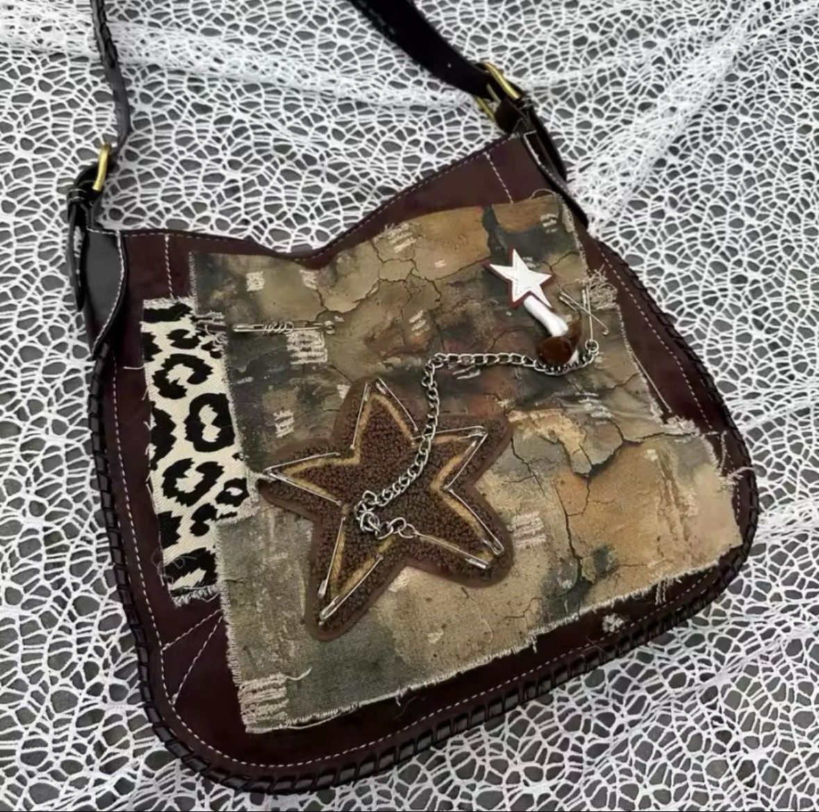 Japanese Brand Street Patchwork Large Capacity Female Handbag Size ONE SIZE - 3 Thumbnail