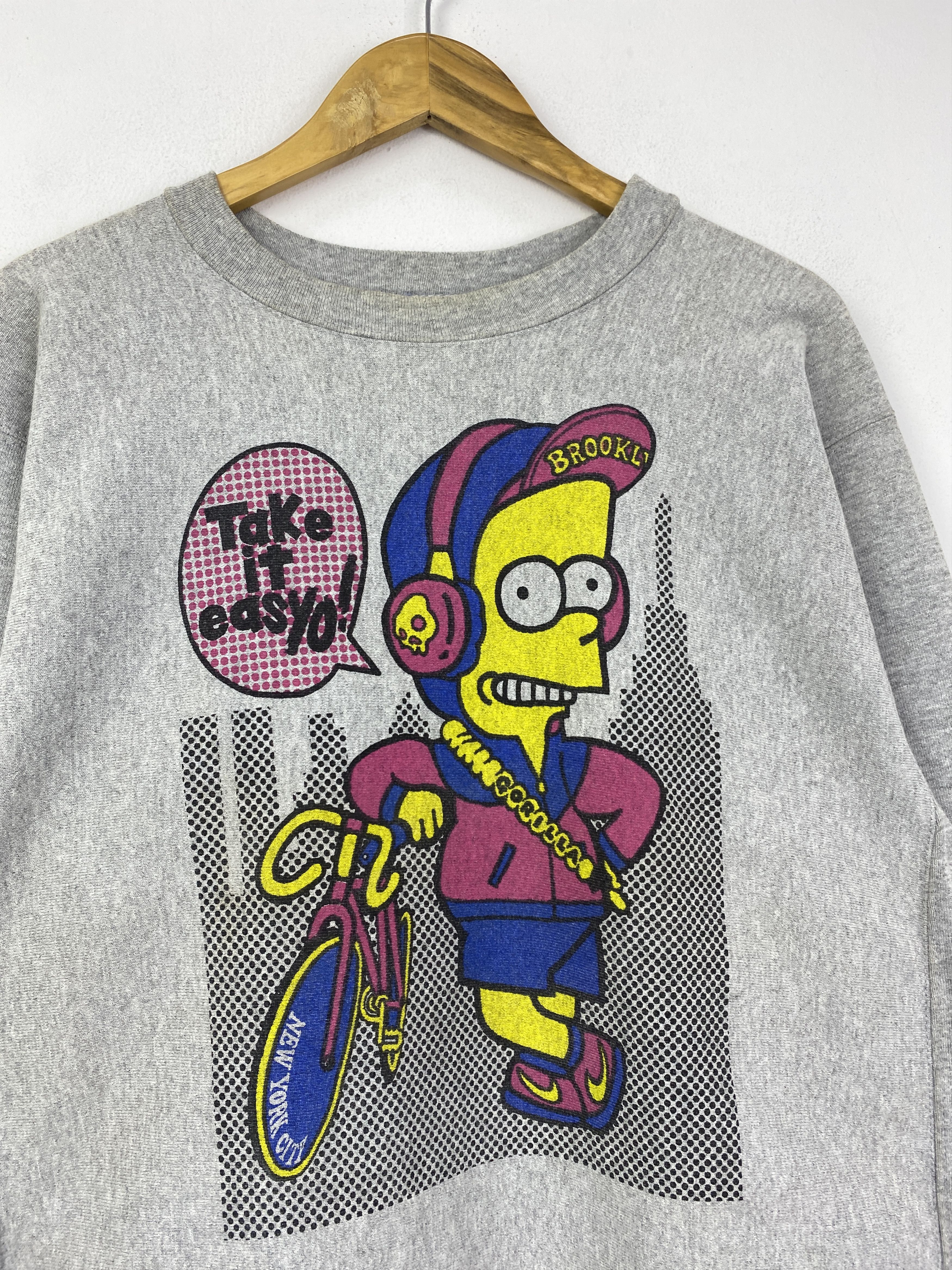 Vintage Vintage 90s The Simpsons Bart Simpsons Sweatshirt SH0107 Size US L / EU 52-54 / 3 - 2 Thumbnail