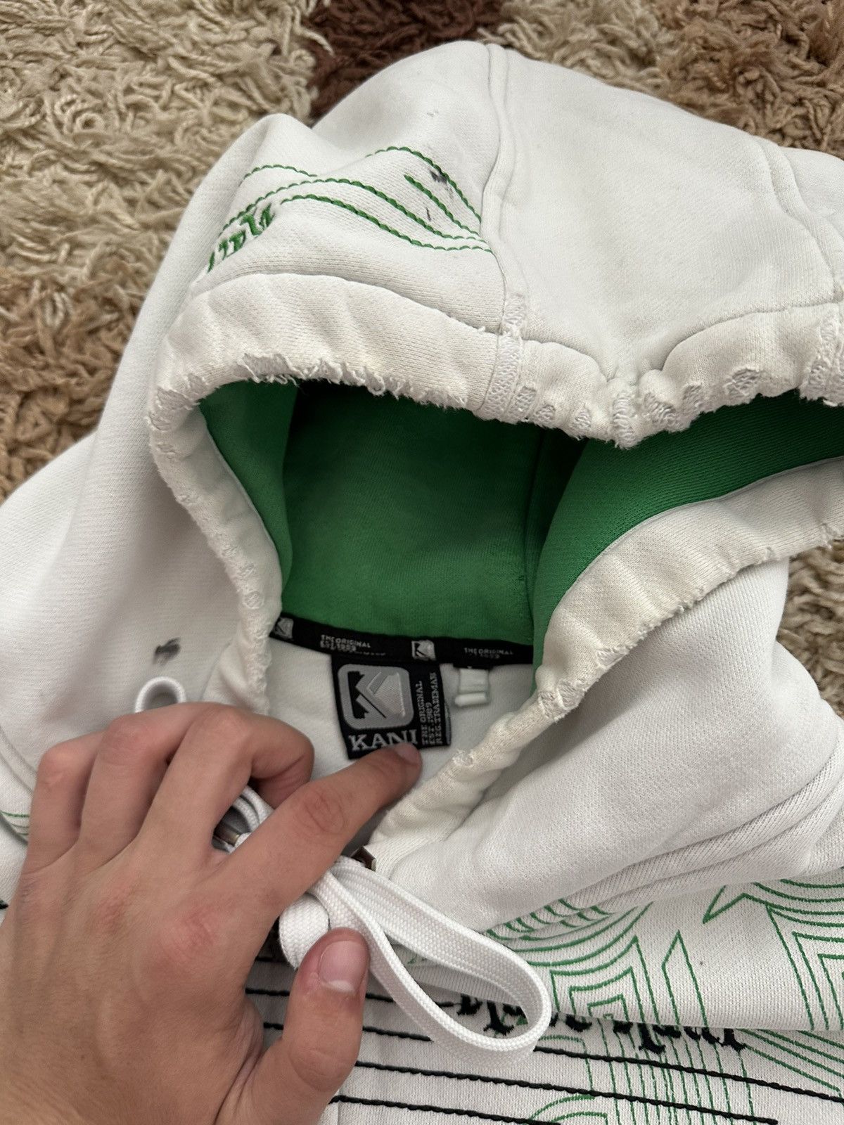 Ecko Unltd. 🔥VINTAGE DISTRESSED TRASHED KARL KANI ZIP HOODIE🔥 Size US L / EU 52-54 / 3 - 10 Thumbnail