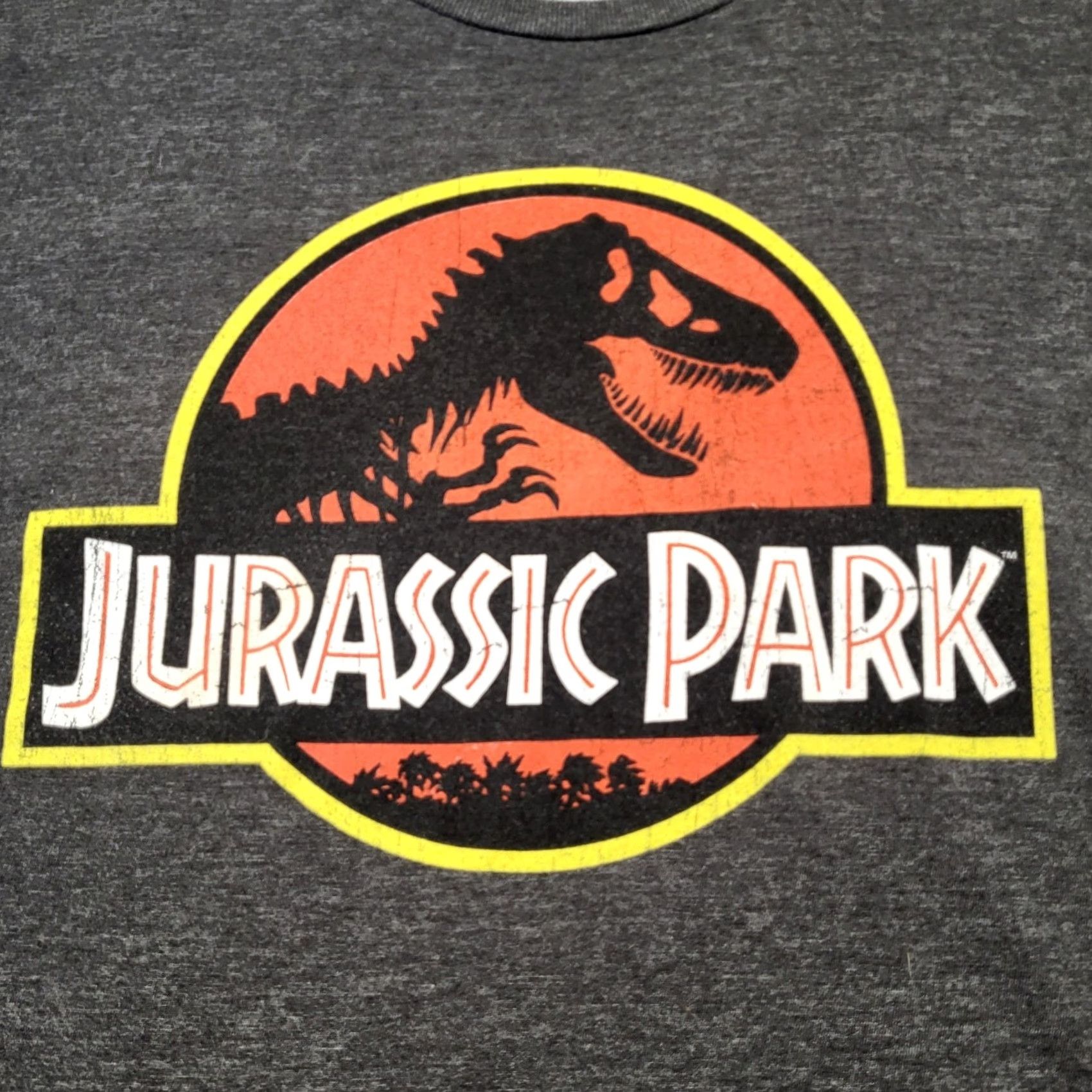 Vintage Jurassic Park T-Shirt Mens XL Gray 90s Vintage Retro Movie Graphic Tee Dino Shirt Regular Size Size US XL / EU 56 / 4 - 2 Thumbnail