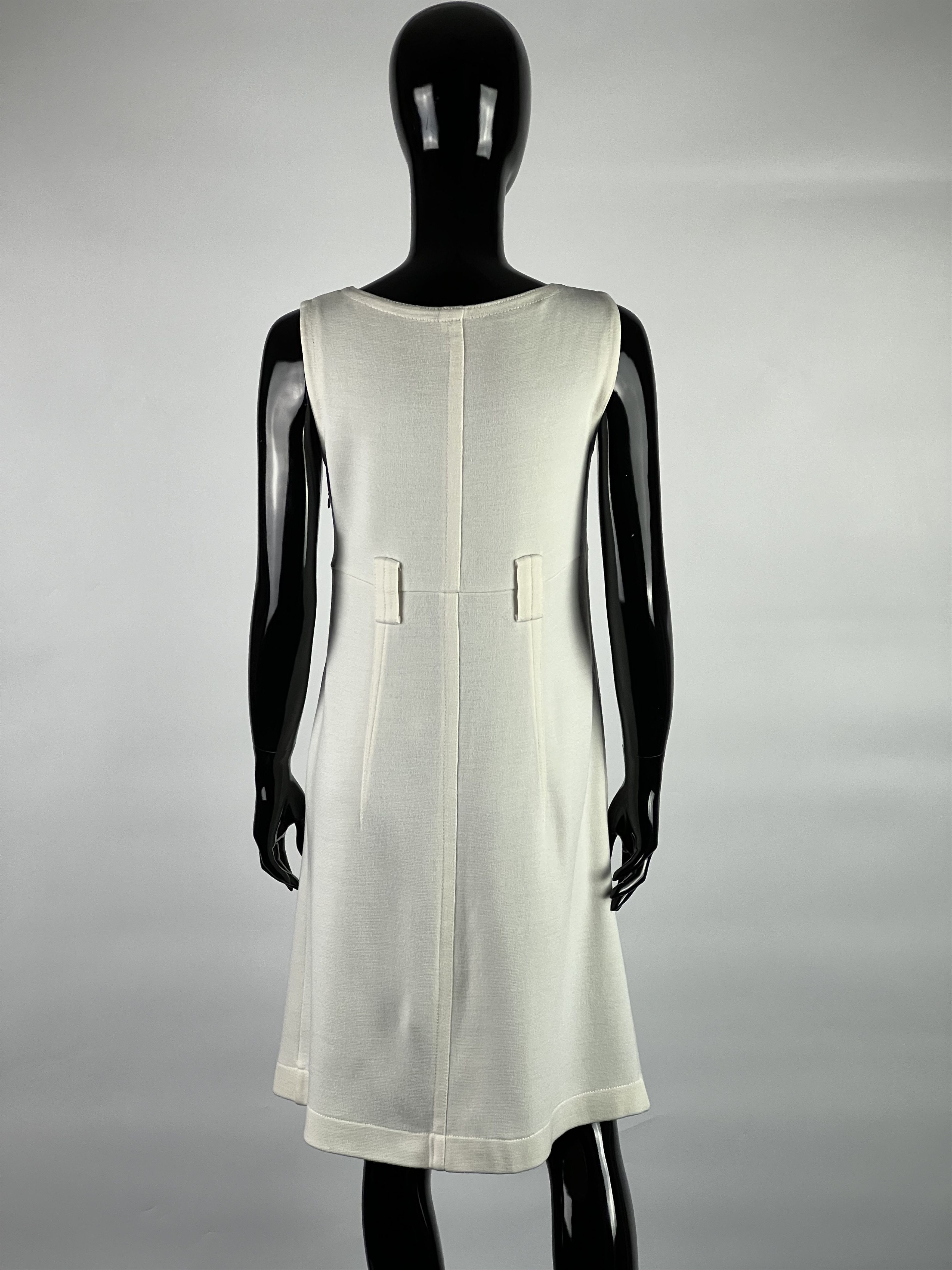 Max Mara Max Mara Studio Ivory Sleeveless Knee Dress Size 42 Size S / US 4 / IT 40 - 3 Thumbnail