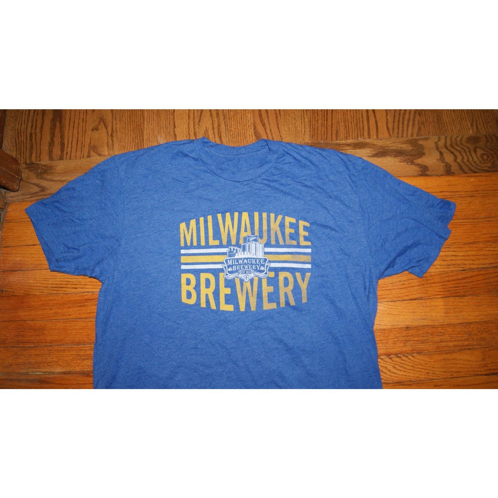 Next Level Milwaukee Brewery Shirt Mens Large Blue Short Brewers MLB Size US L / EU 52-54 / 3 - 1 Thumbnail