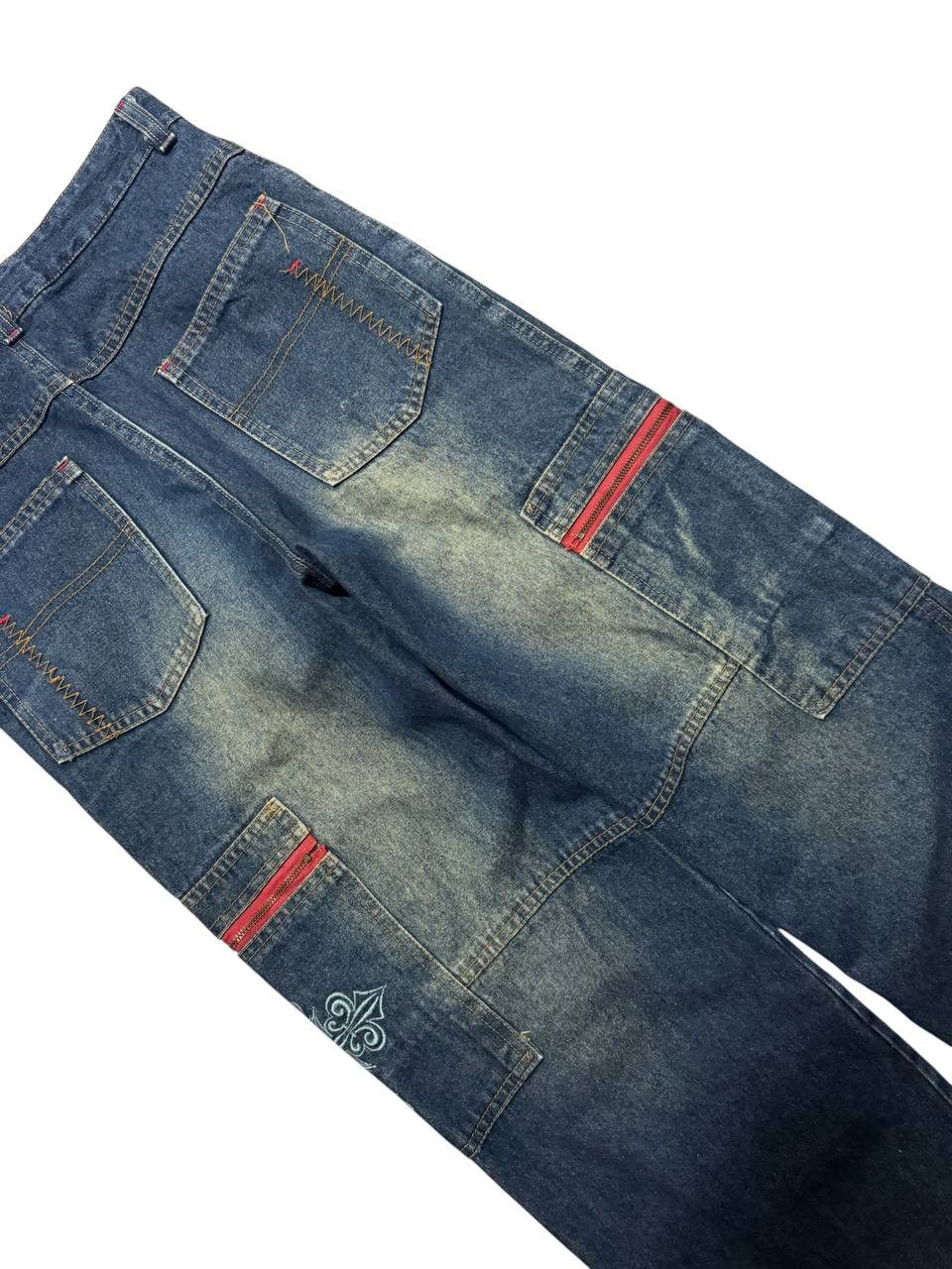Beauty Beast 💥Baggy💥Vtg 90s Japanese Mudwash Zipper Pocket Cargo Size US 27 - 15 Thumbnail