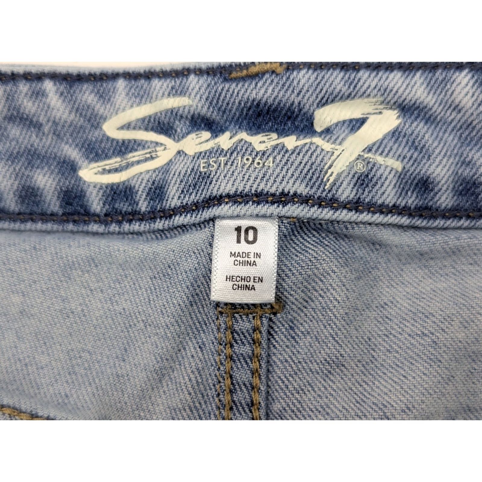Vintage Seven7 Slim Straight Jeans Women Lynx Light Wash 10 XS? Size 32" / US 10 / IT 46 - 7 Thumbnail