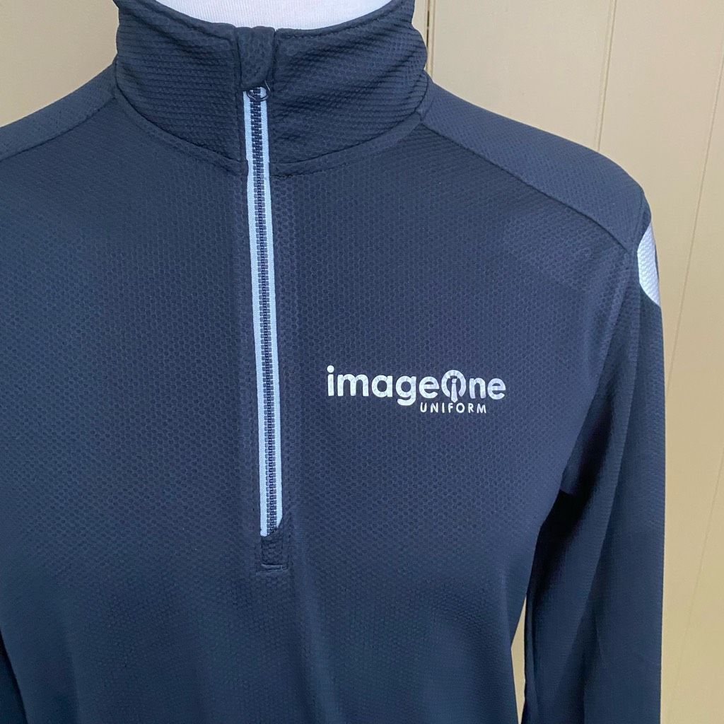 Other Men Medium quarter zip textured pullover black Size US M / EU 48-50 / 2 - 2 Thumbnail