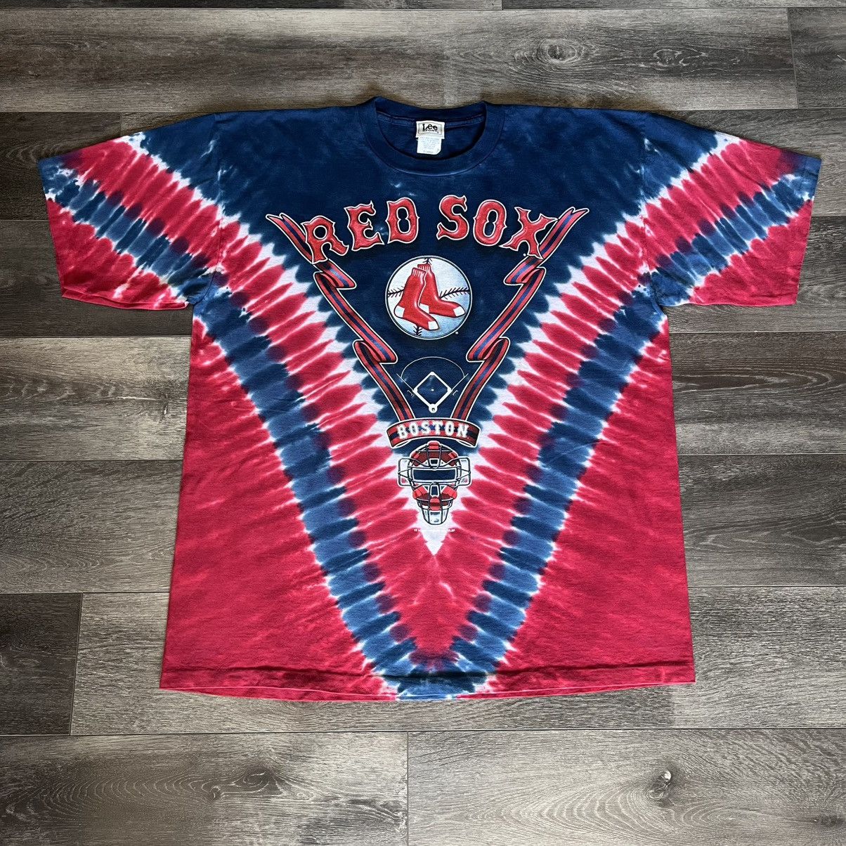 MLB Vintage 1990s Lee MLB Boston Red Sox Tie Dye Graphic T Shirt Size US XL / EU 56 / 4 - 1 Thumbnail