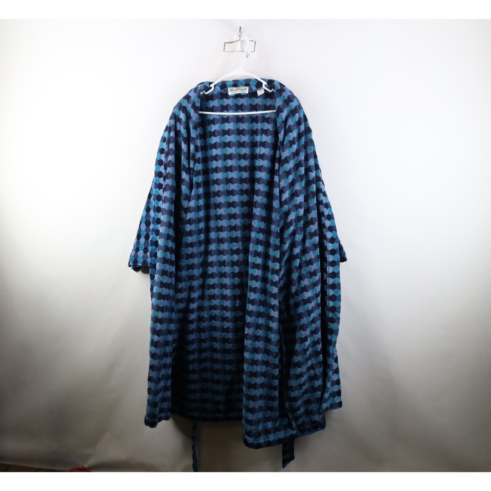 Deadstock Vintage 90s Streetwear Geometric Belted Bath Robe