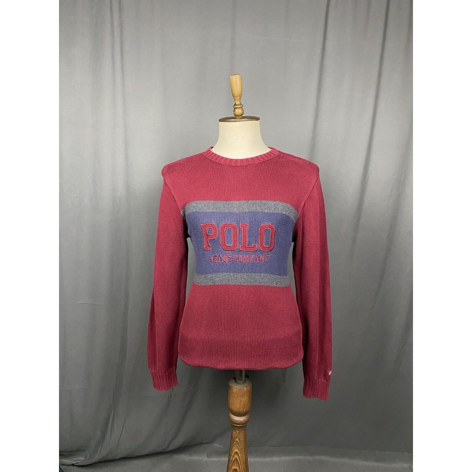 Polo Ralph Lauren Polo Ralph Lauren Big Logo Men's Red Crewneck Knitted Sweate Size US M / EU 48-50 / 2 - 3 Thumbnail