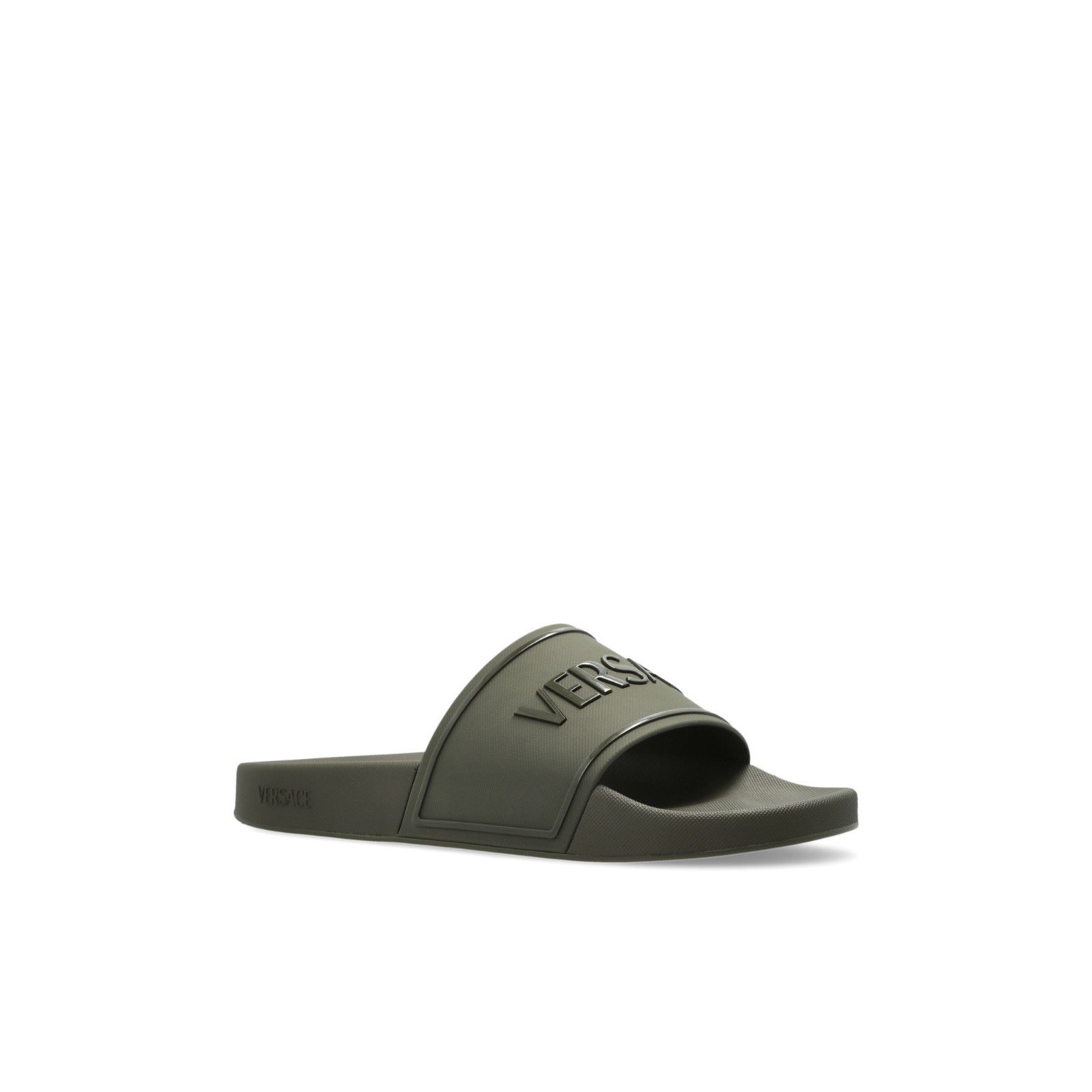 Versace VERSACE Green Rubber Flip-Flops New And Authentic (Men's siz Size US 12 / EU 45 - 2 Thumbnail