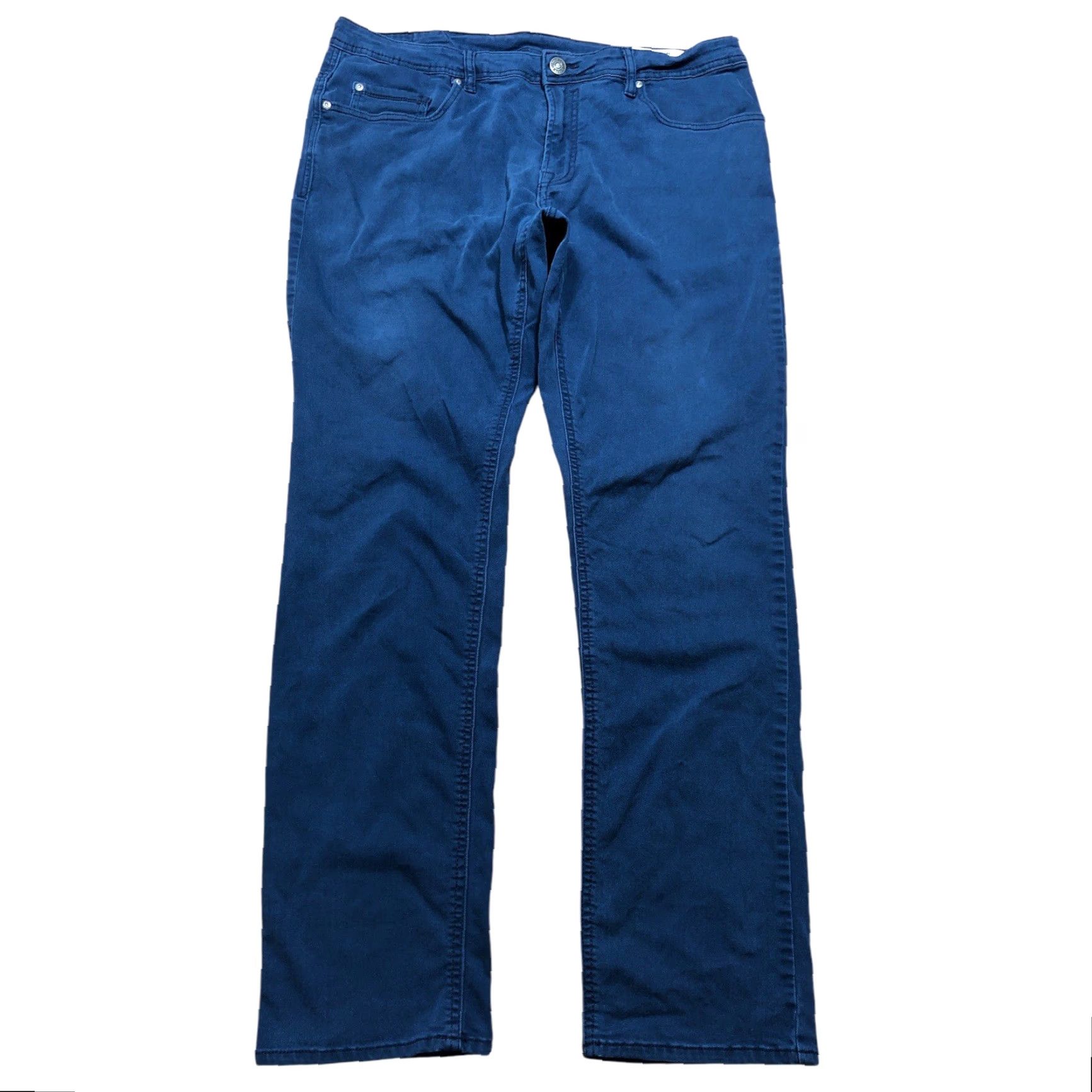 Buffalo David Bitton Buffalo David Bitton Archer Slim Stretch Pants Mens 38x34 38x33 Navy Blue Size US 38 / EU 54 - 2 Thumbnail