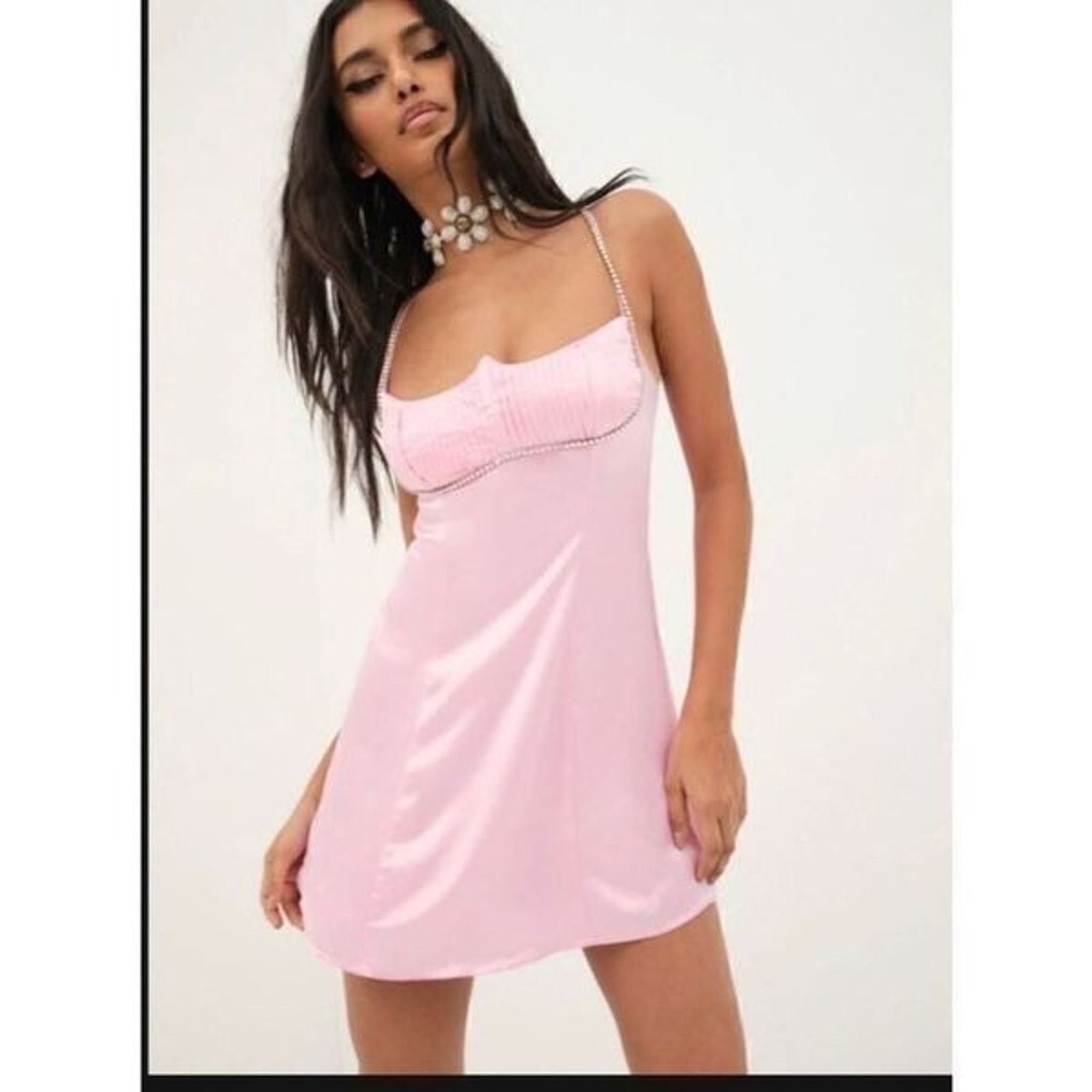 For Love & Lemons For love and lemons and Elora pink satin dress Size XS / US 0-2 / IT 36-38 - 4 Thumbnail