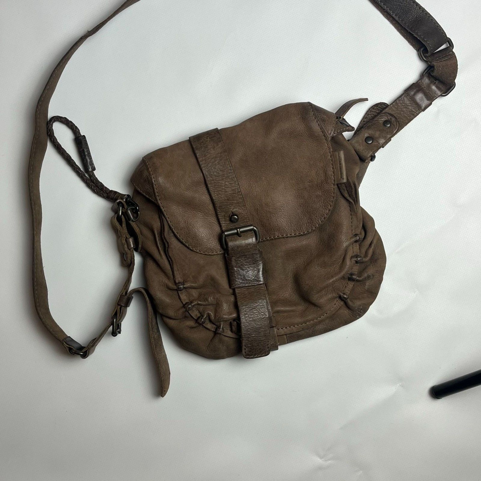 Vintage Aunts & Uncles 100% Heavy Leather Vintage Shoulder Bag Size ONE SIZE - 2 Thumbnail