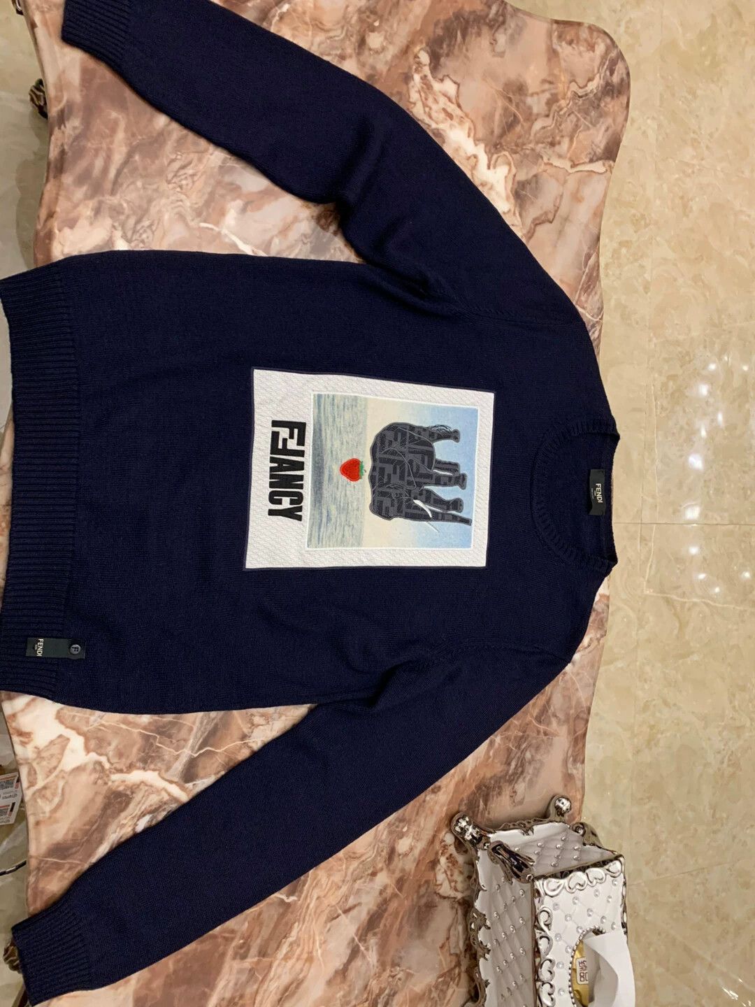 Fendi Fendi Men's Pure Wool Thick Sweater Size US L / EU 52-54 / 3 - 1 Thumbnail
