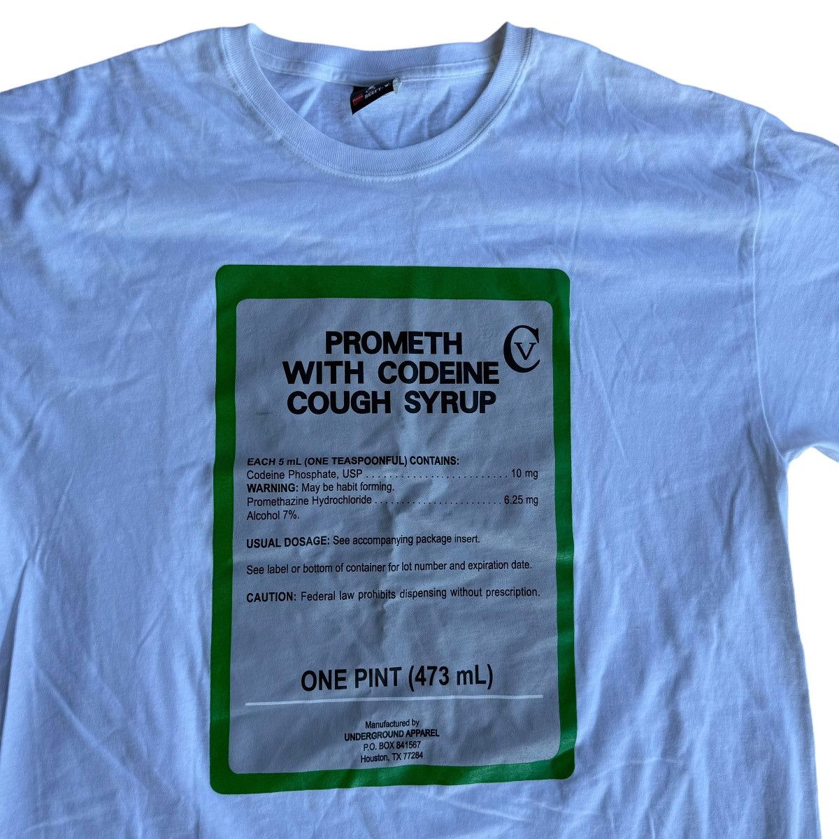 Awful Lot of Cough Syrup × Fucking Awesome × Vintage Prometh Codeine Lean Promo Tee Shirt Vintage Cough Syrup Size US L / EU 52-54 / 3 - 4 Thumbnail
