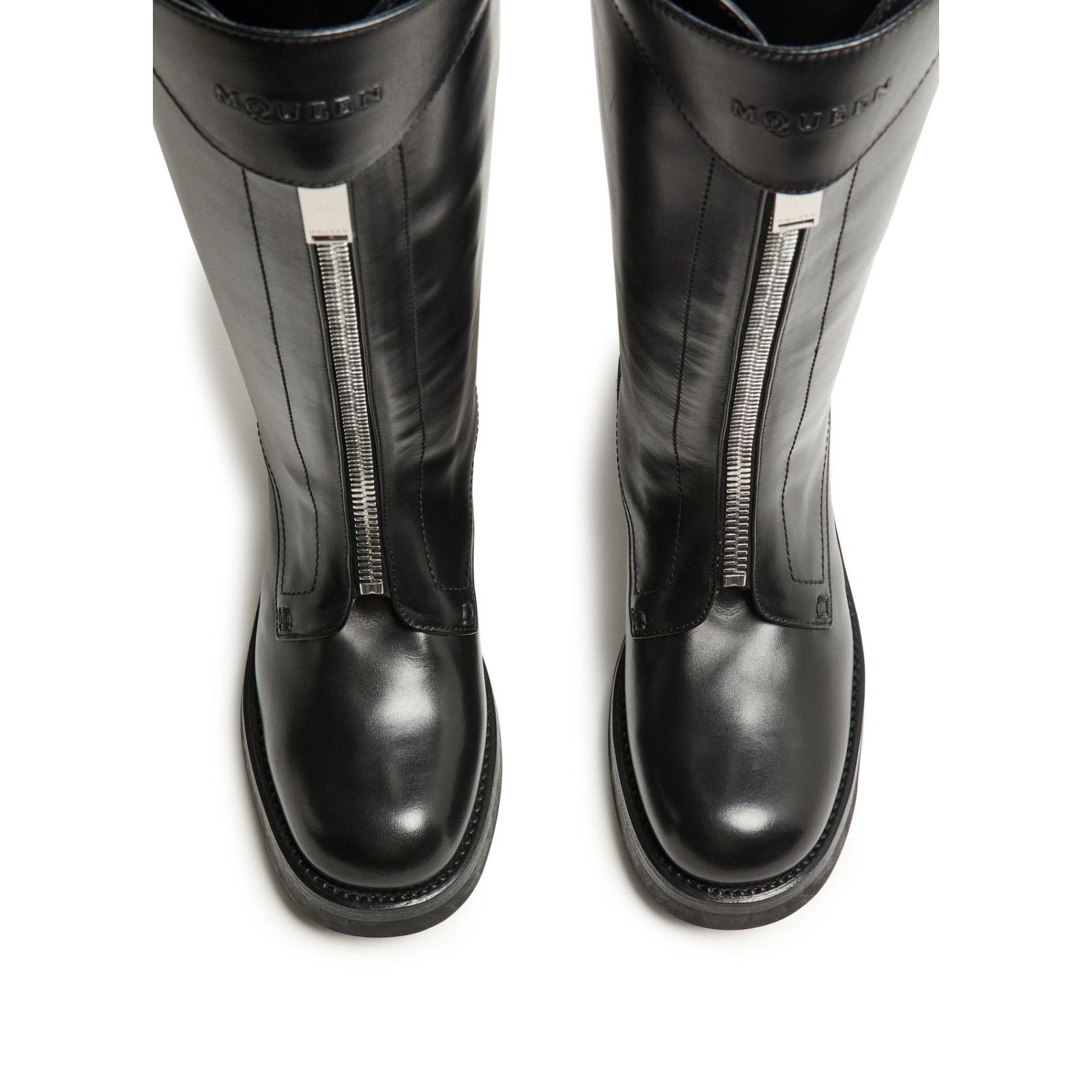 Alexander McQueen ALEXANDER MCQUEEN Black Leather Zip Boots New & Authentic (W Size US 7 / IT 37 - 4 Thumbnail