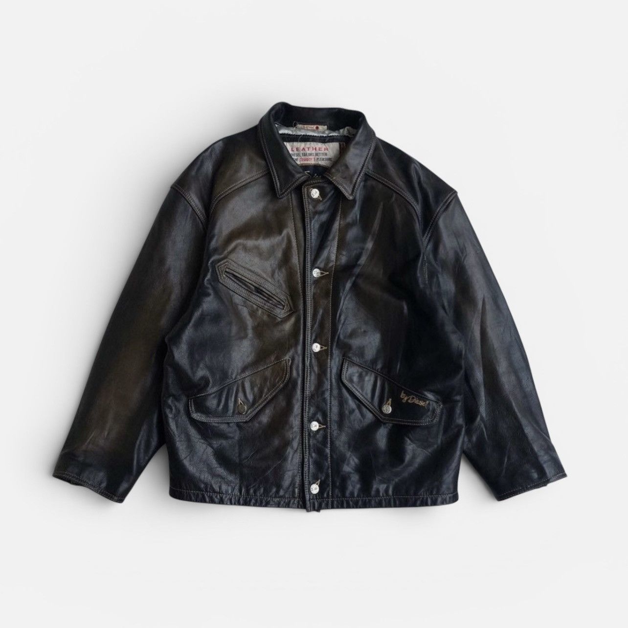 Diesel × Vintage Vintage 90s Diesel only the brave embroidered