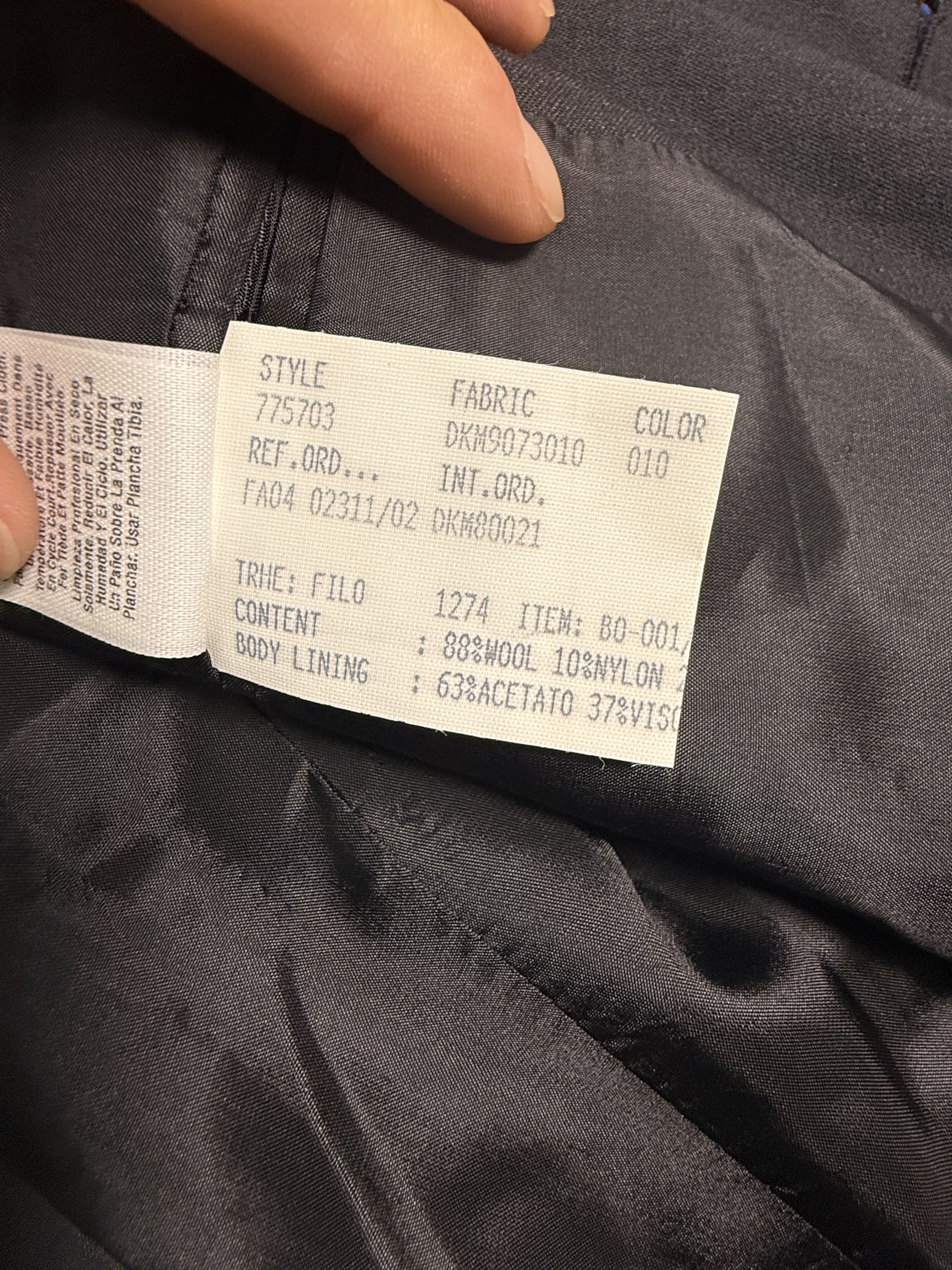 Donna Karan Donna Karan Charcoal Gray Blazer/Suit Jacket Made In Italy Size 40R - 4 Thumbnail